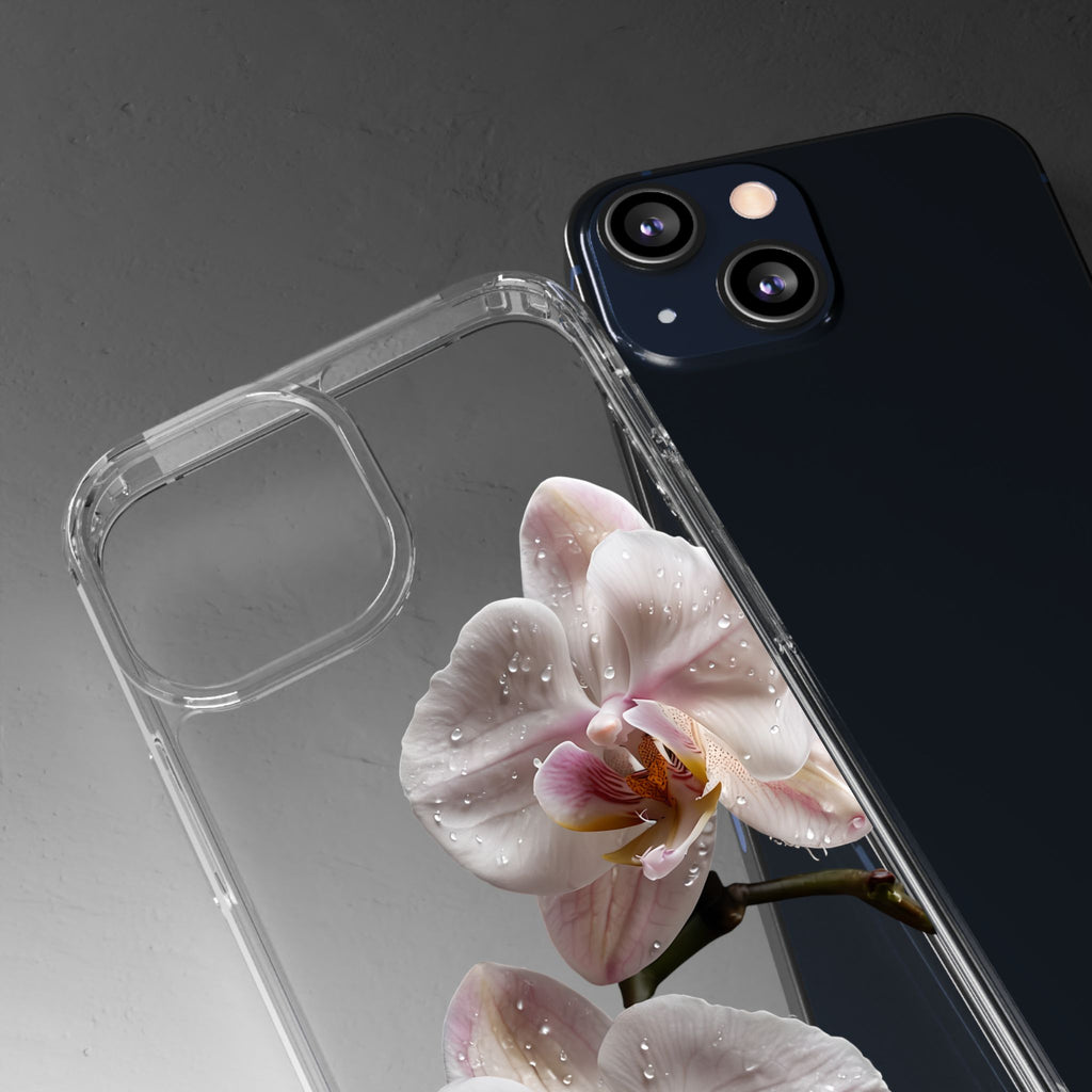 Clear Orchid Phone Case, Protective Case for iPhone, Samsung, Android