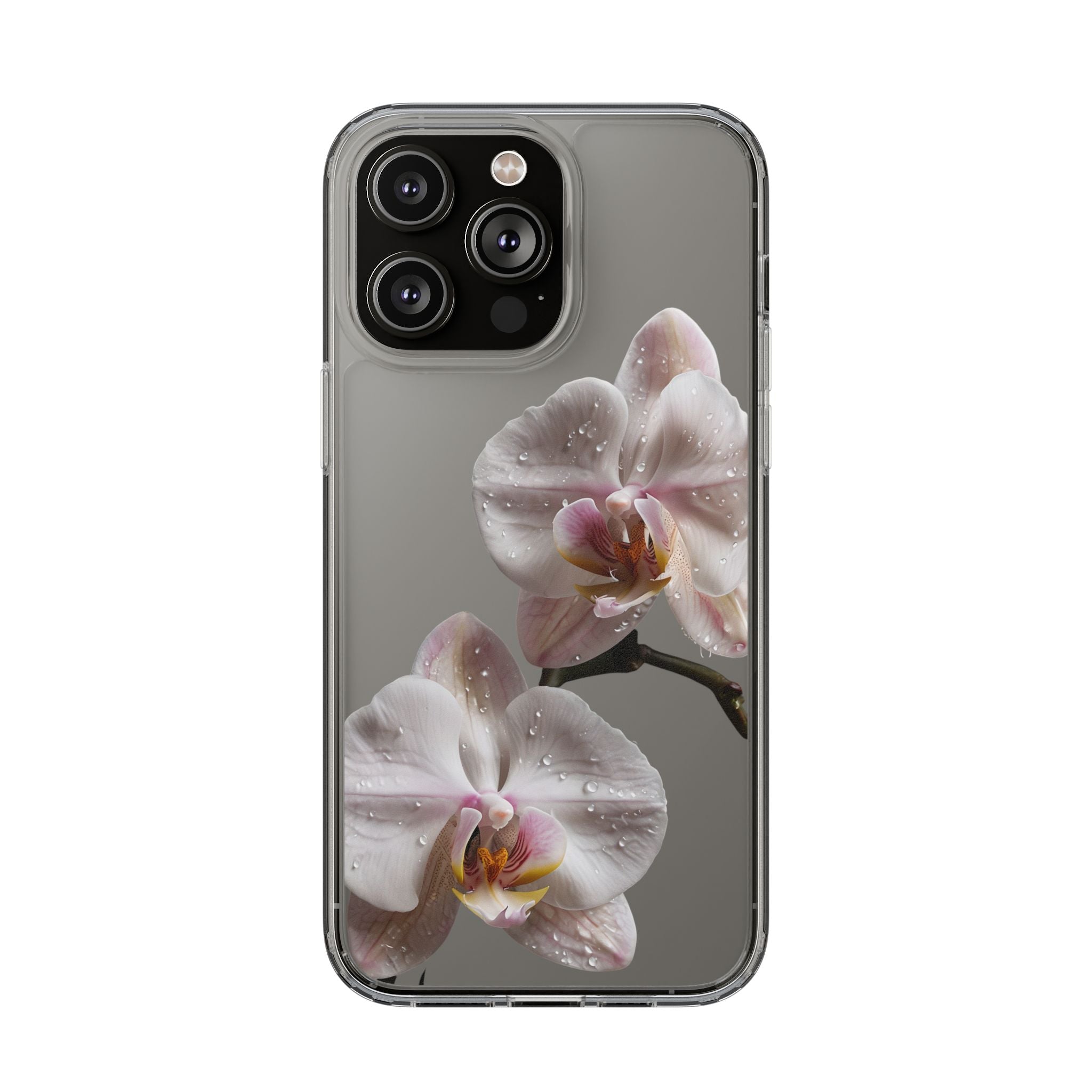 Clear Orchid Phone Case, Protective Case for iPhone, Samsung, Android