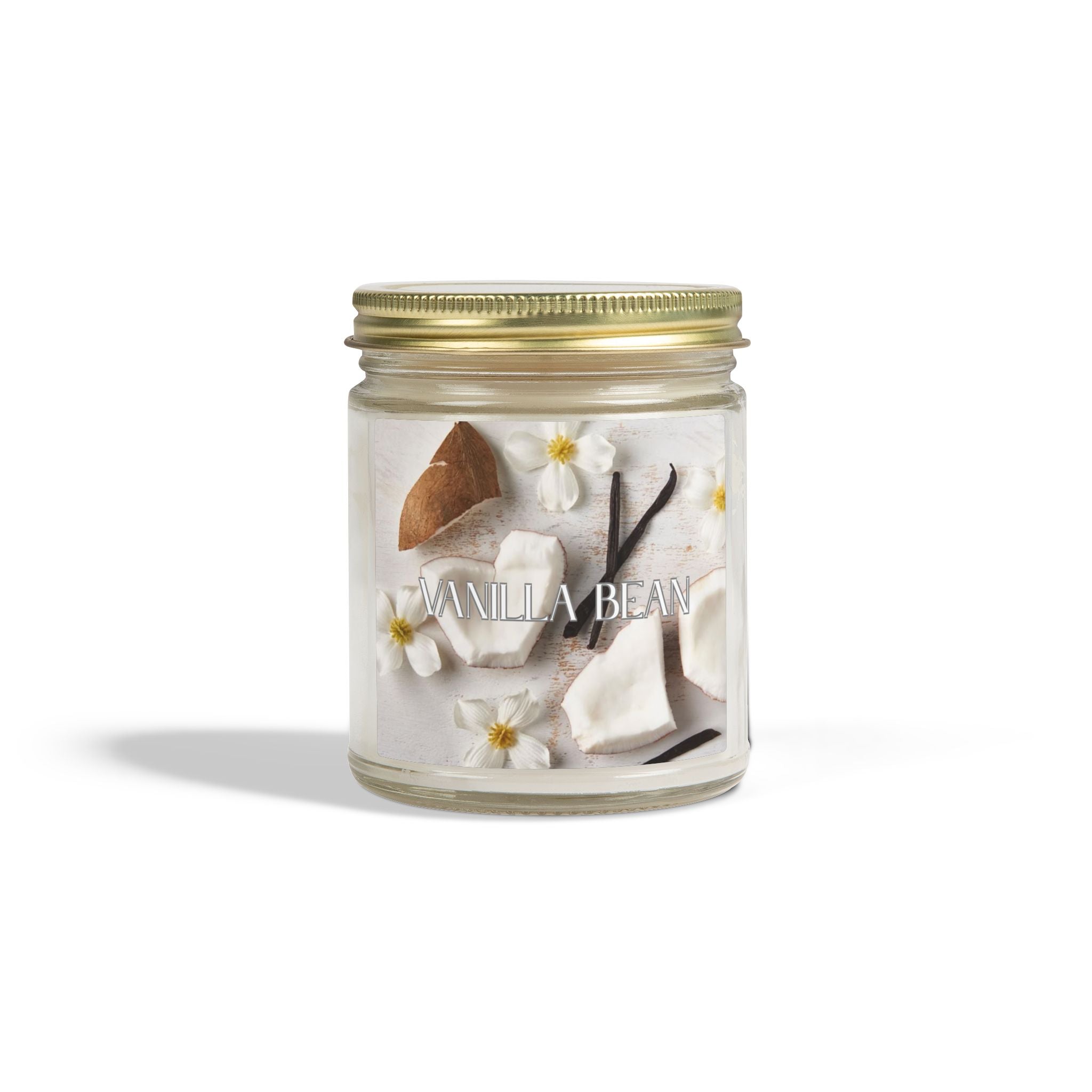 Vanilla Bean Scented Candle, Coconut Apricot Wax, Cozy Home Fragrance, Long Lasting Clean Burn, Aromatherapy Gift, 4oz & 9oz