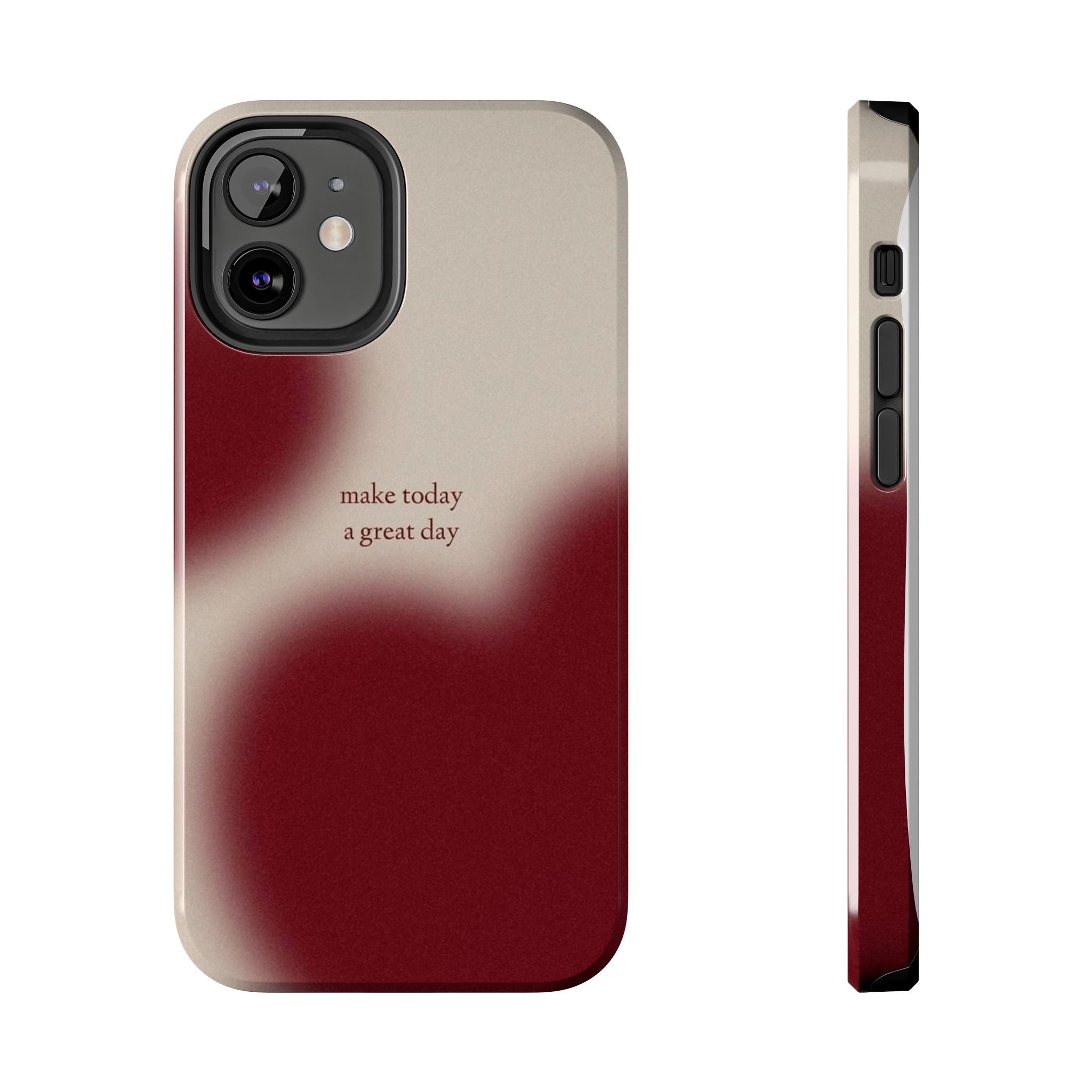 Red and Beige Phone Case Slim and Protective Phone Case