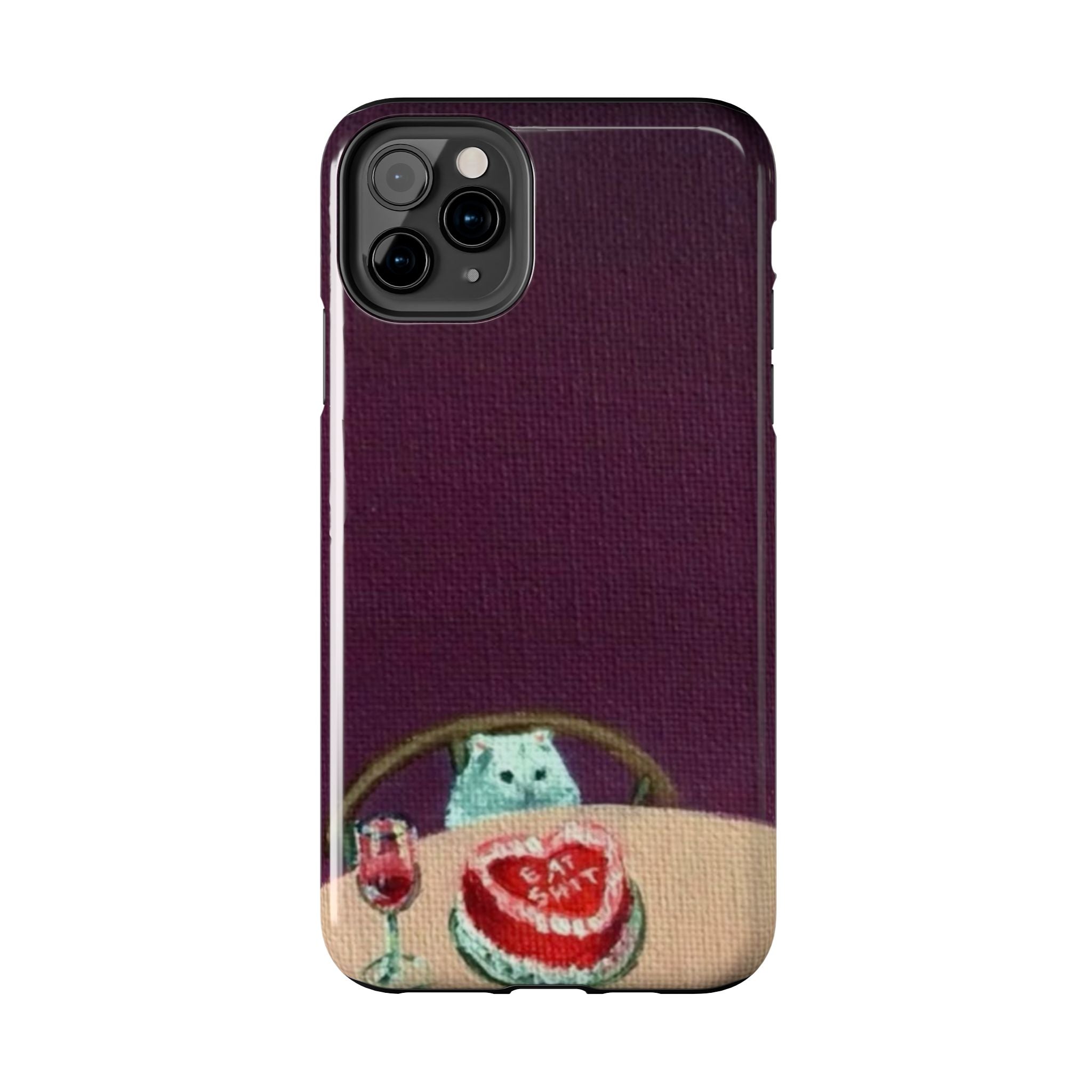 Cute Cat Phone Case, Funny Pet Animal Design, iPhone & Samsung Protective Cover, Birthday Cake Art, Unique Gift for Cat Lovers