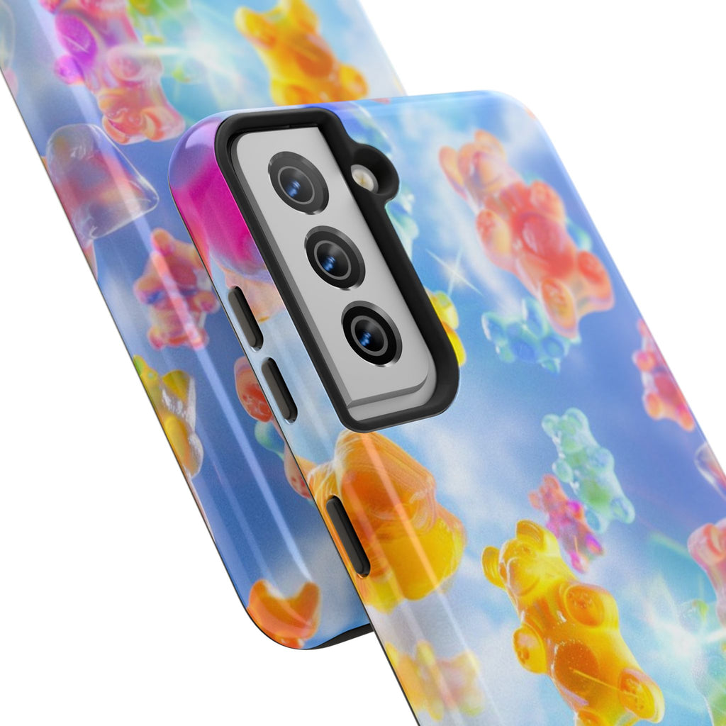 Gummy Bear Phone Case, Colorful Candy Design, iPhone & Samsung Protective Cover, Cute Sweet Fun, Girls Women Unique Gift