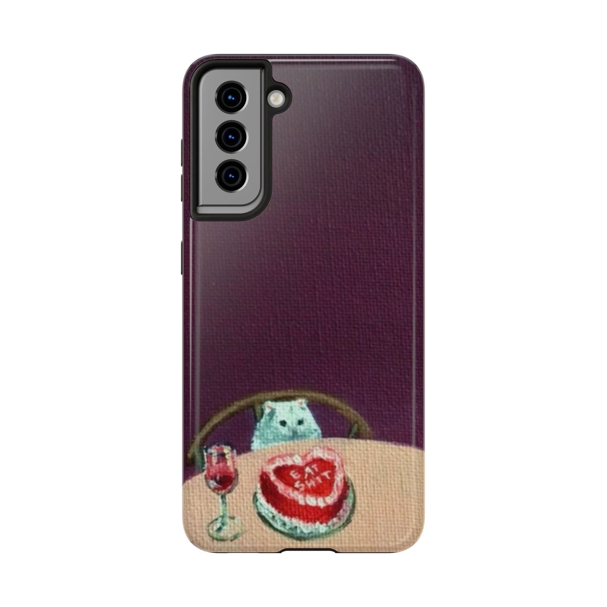 Cute Cat Phone Case, Funny Pet Animal Design, iPhone & Samsung Protective Cover, Birthday Cake Art, Unique Gift for Cat Lovers