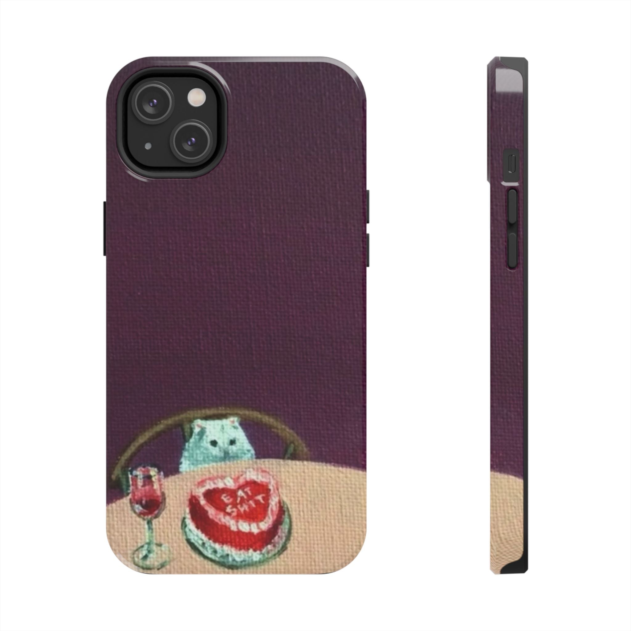 Cute Cat Phone Case, Funny Pet Animal Design, iPhone & Samsung Protective Cover, Birthday Cake Art, Unique Gift for Cat Lovers