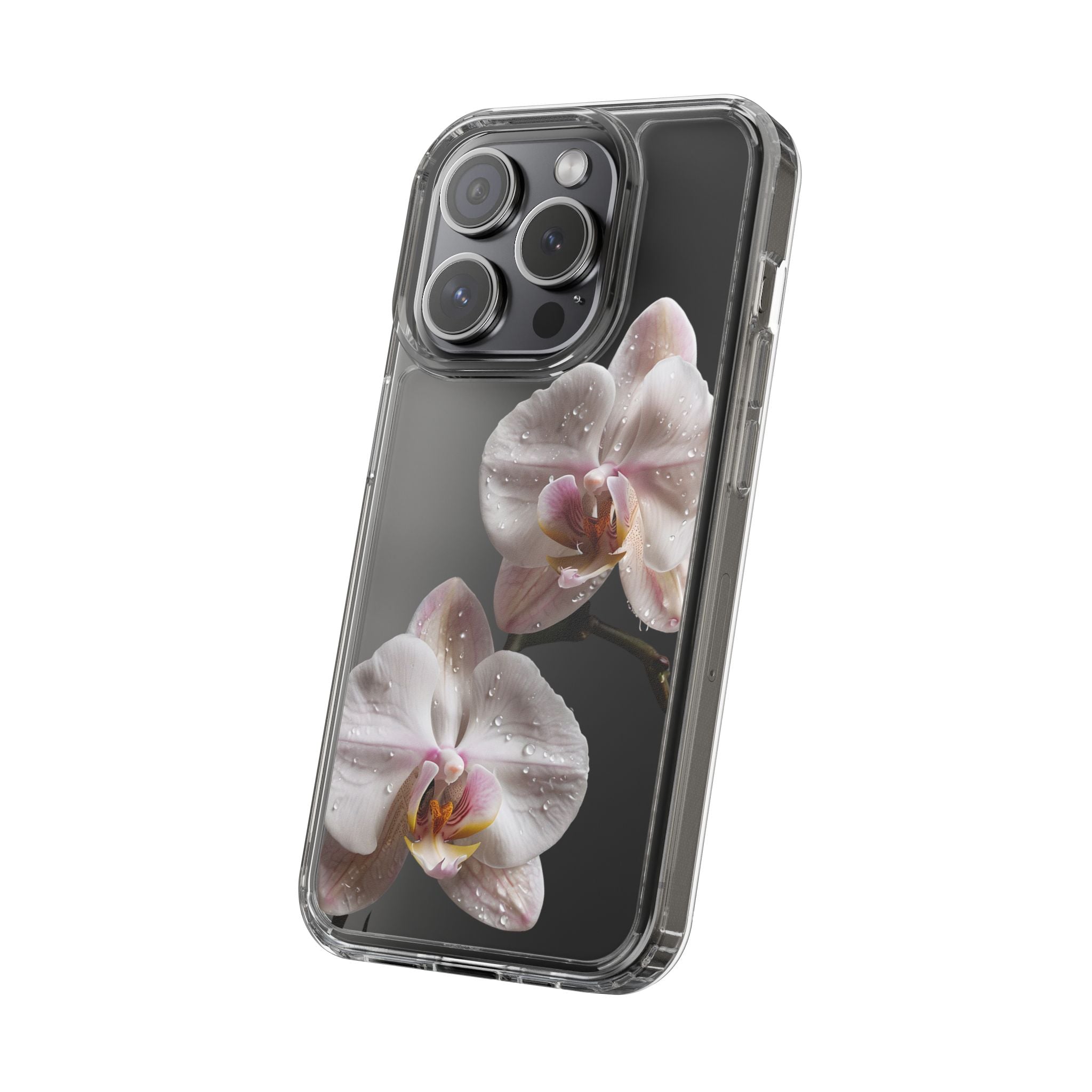 Clear Orchid Phone Case, Protective Case for iPhone, Samsung, Android