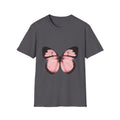 Pink Butterfly T-Shirt, Aesthetic Insect Graphic Tee, Nature Art Shirt, Soft Cotton Apparel, Unique Gift for Women Men