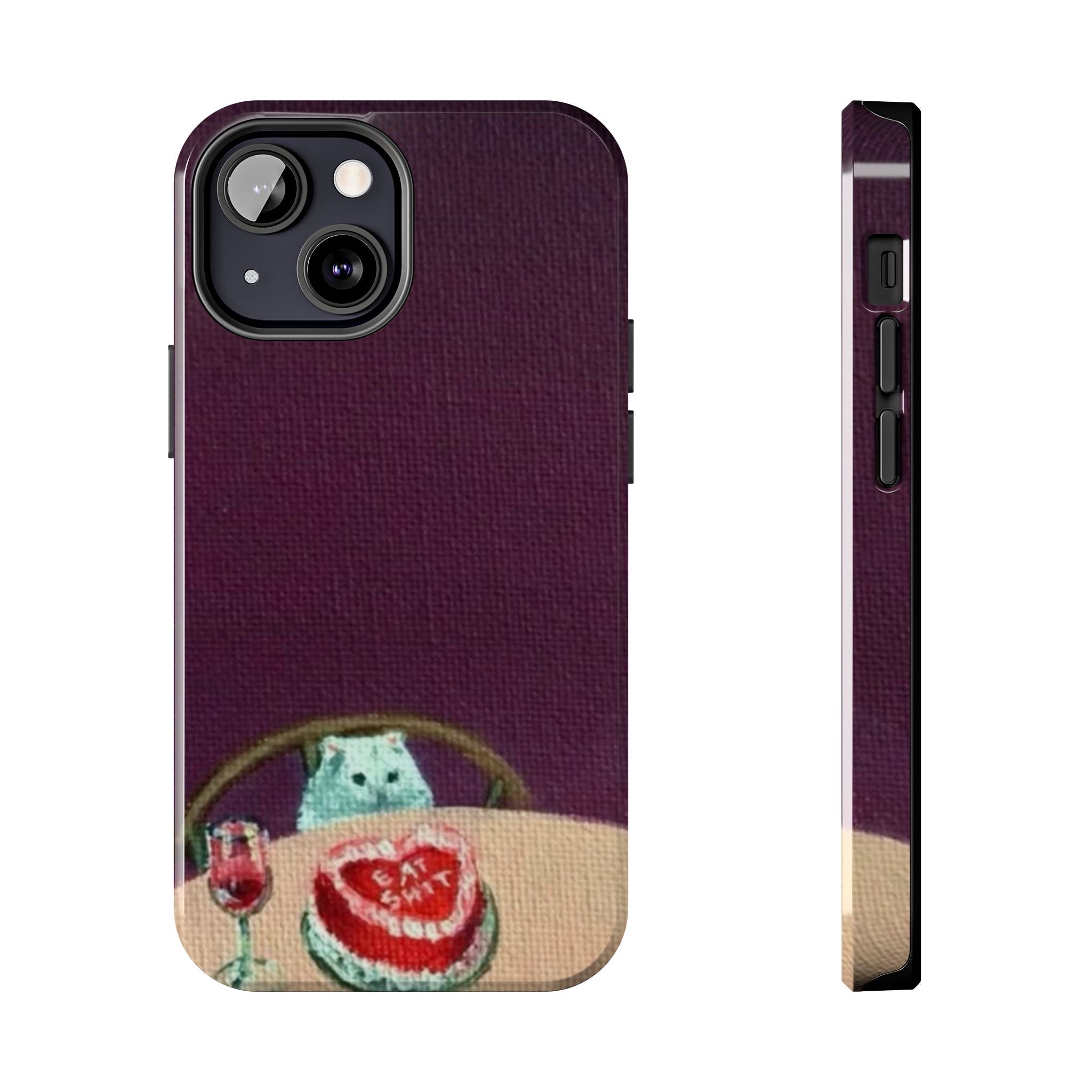 Cute Cat Phone Case, Funny Pet Animal Design, iPhone & Samsung Protective Cover, Birthday Cake Art, Unique Gift for Cat Lovers