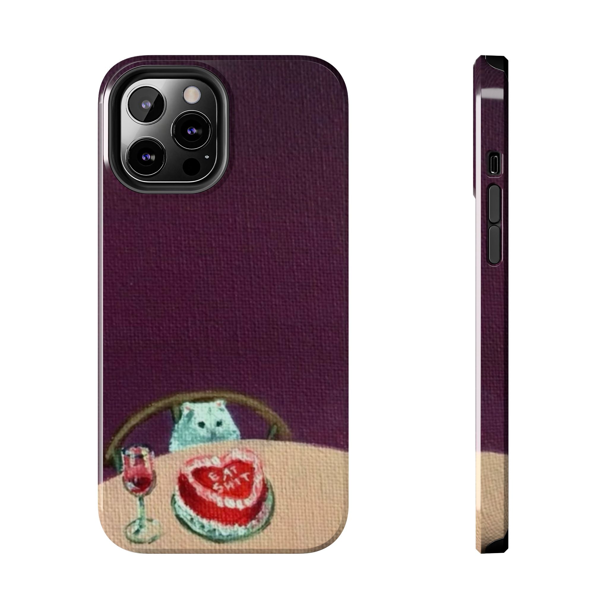 Cute Cat Phone Case, Funny Pet Animal Design, iPhone & Samsung Protective Cover, Birthday Cake Art, Unique Gift for Cat Lovers