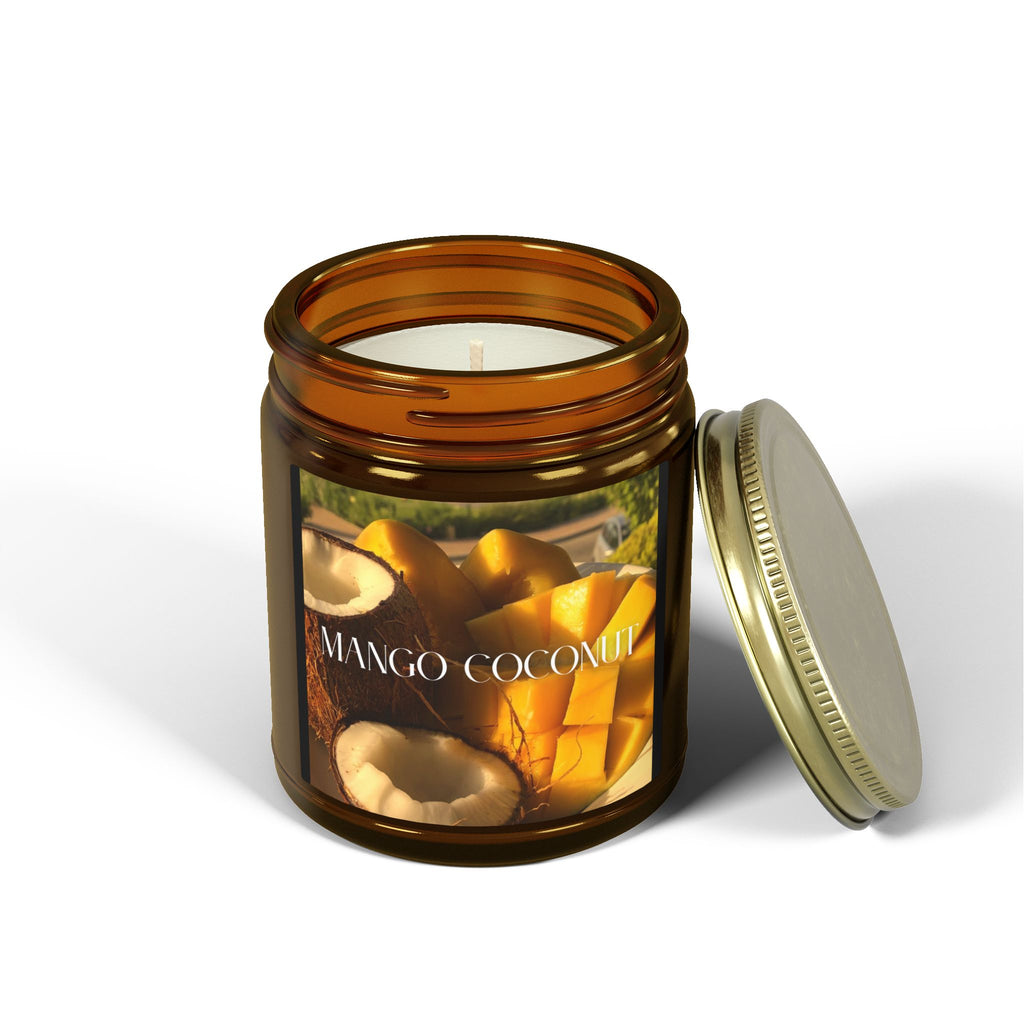 Mango Coconut Scented Candle, Coconut Apricot Wax, Tropical Home Aroma, Refreshing Scent, Summer Decor Gift, 4oz & 9oz