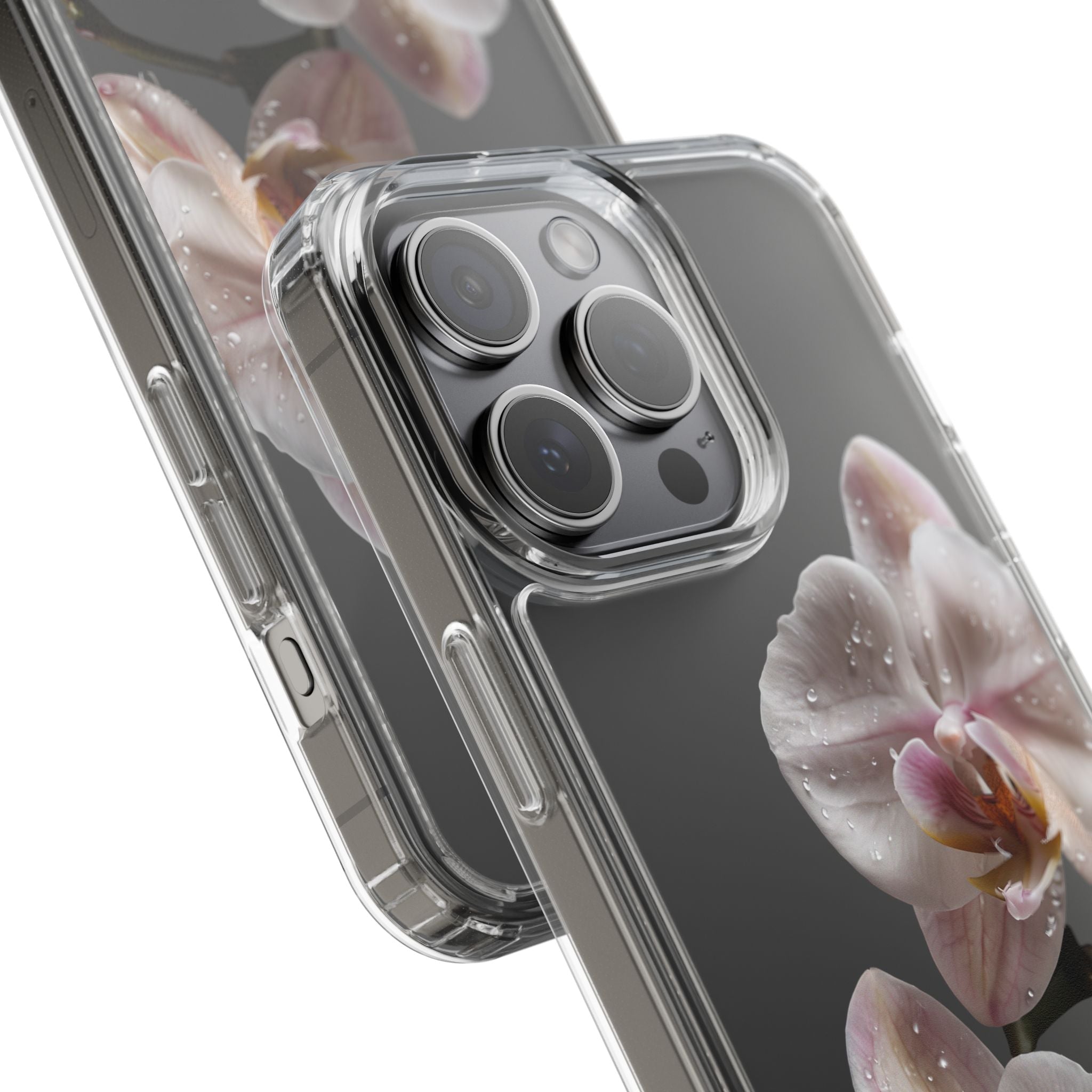 Clear Orchid Phone Case, Protective Case for iPhone, Samsung, Android