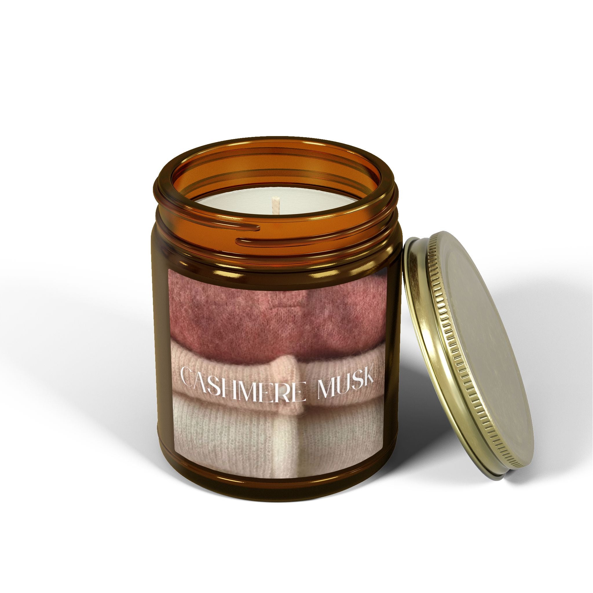 Cashmere Musk Scented Candle, Coconut Apricot Wax, Comforting Aroma, Soft Elegant Scent, Soothing Home Fragrance Gift, 4oz & 9oz