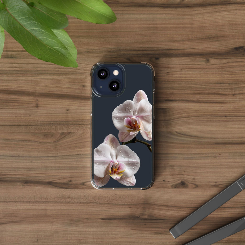 Clear Orchid Phone Case, Protective Case for iPhone, Samsung, Android