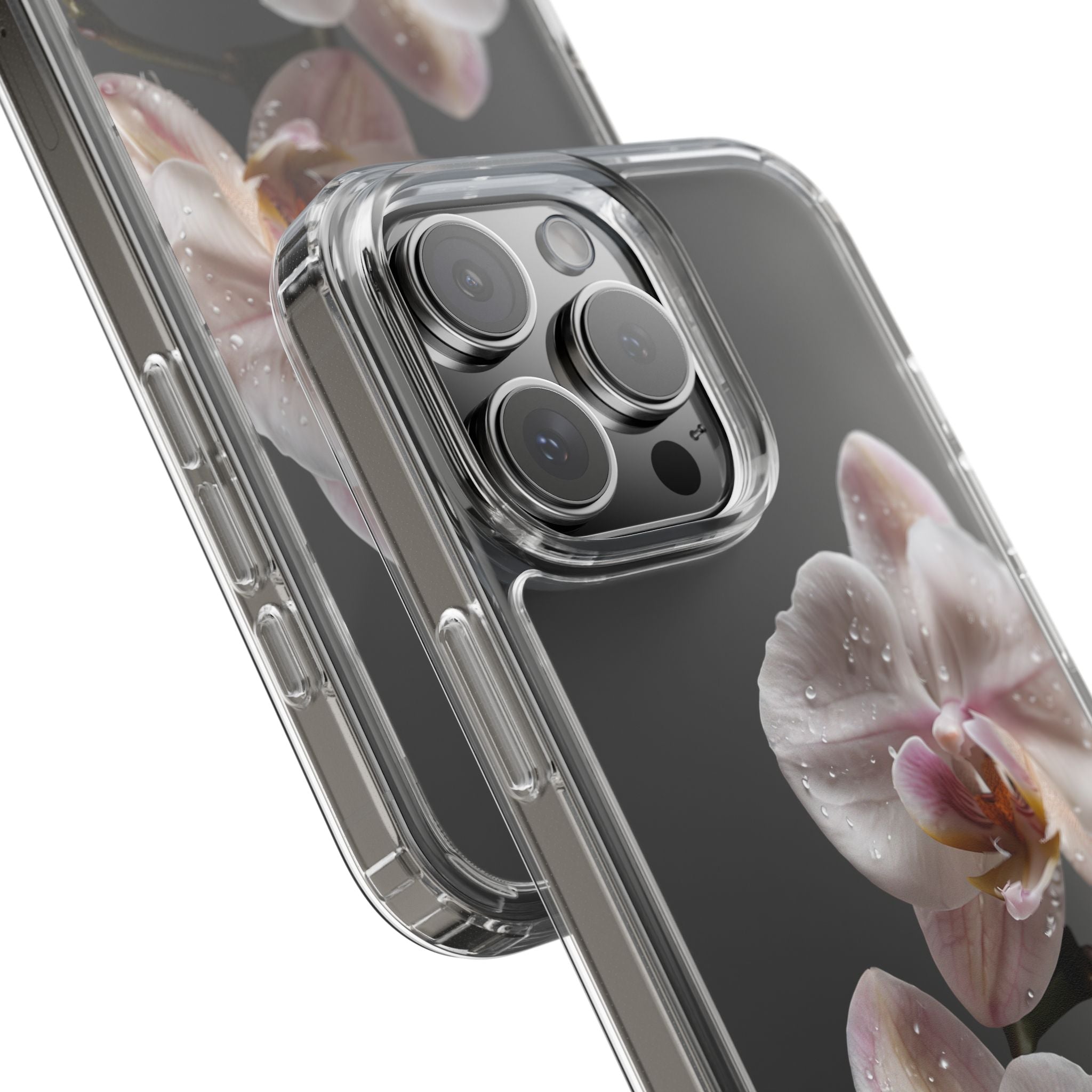 Clear Orchid Phone Case, Protective Case for iPhone, Samsung, Android