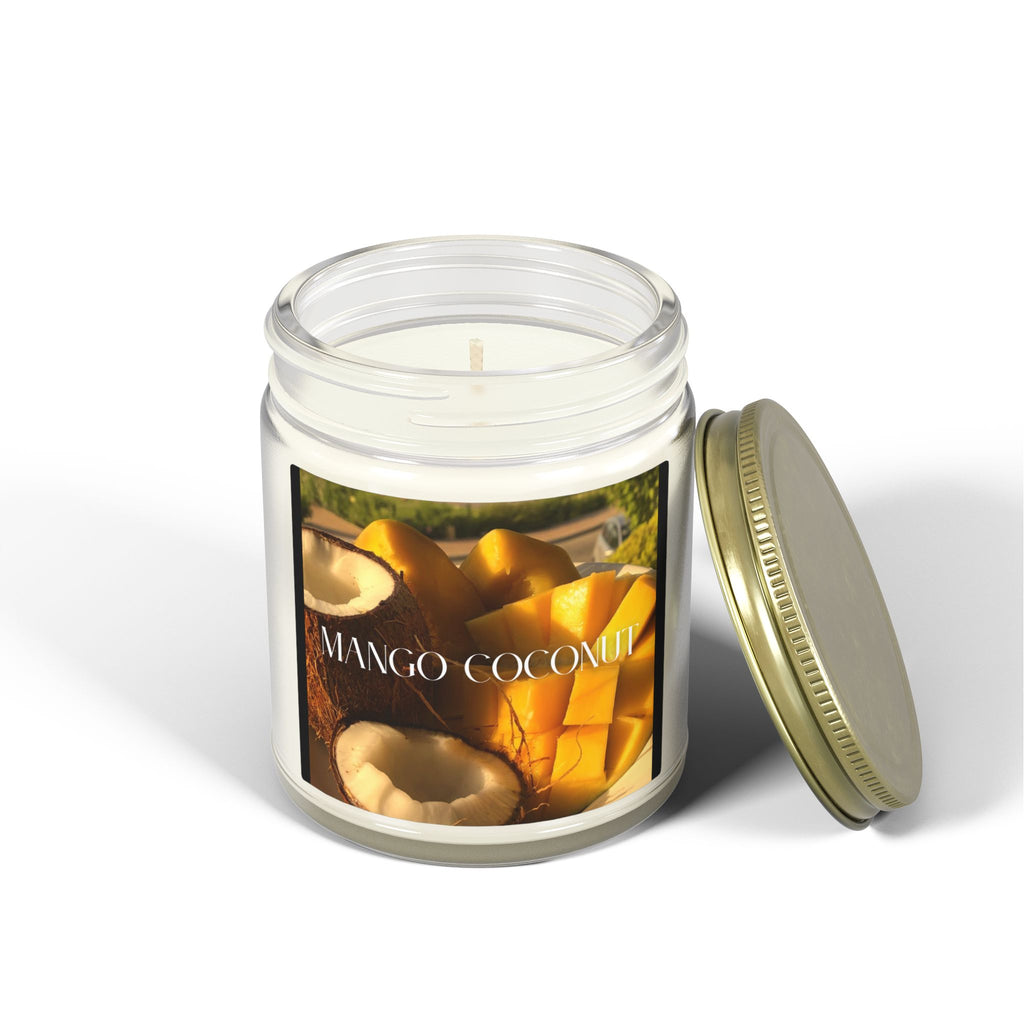 Mango Coconut Scented Candle, Coconut Apricot Wax, Tropical Home Aroma, Refreshing Scent, Summer Decor Gift, 4oz & 9oz