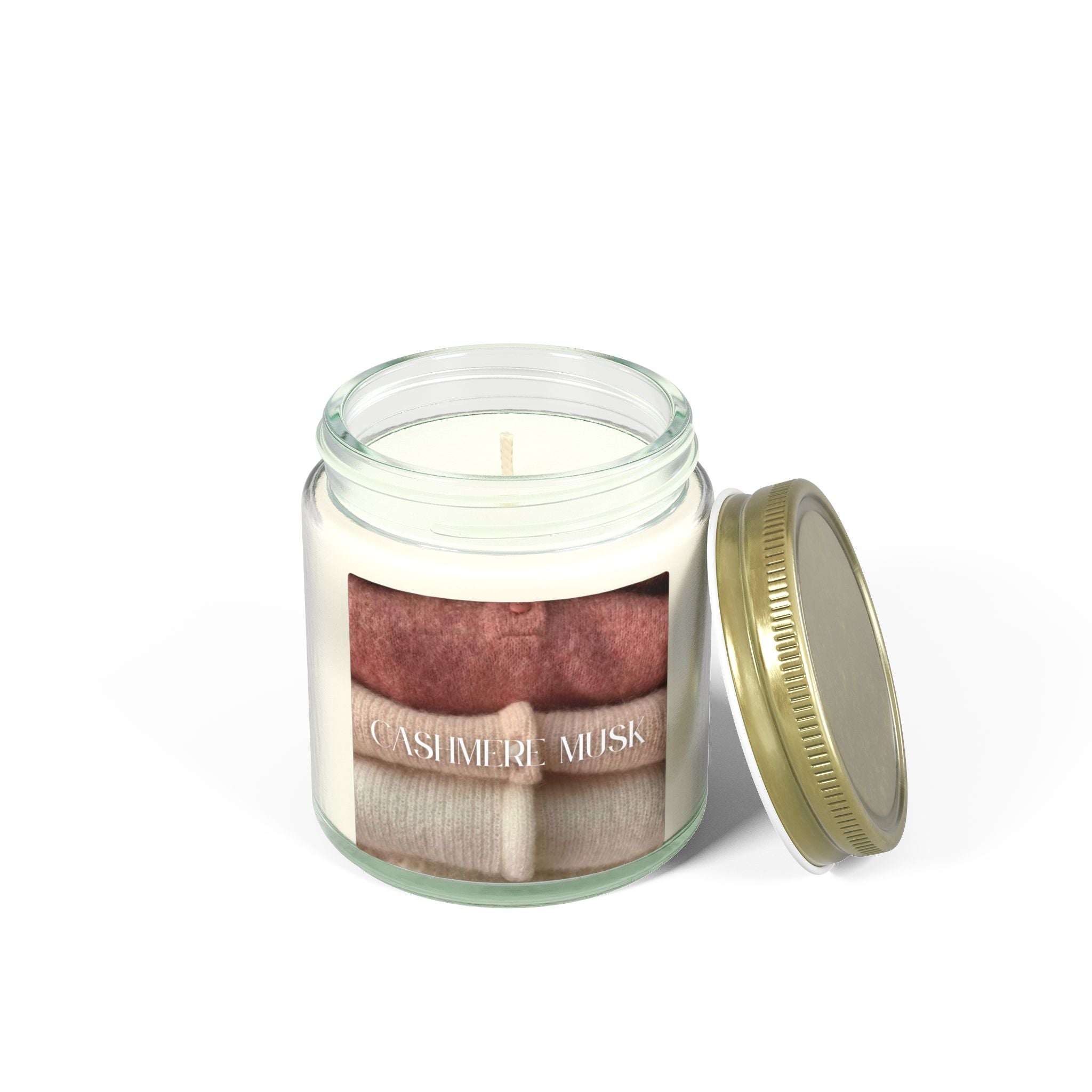 Cashmere Musk Scented Candle, Coconut Apricot Wax, Comforting Aroma, Soft Elegant Scent, Soothing Home Fragrance Gift, 4oz & 9oz