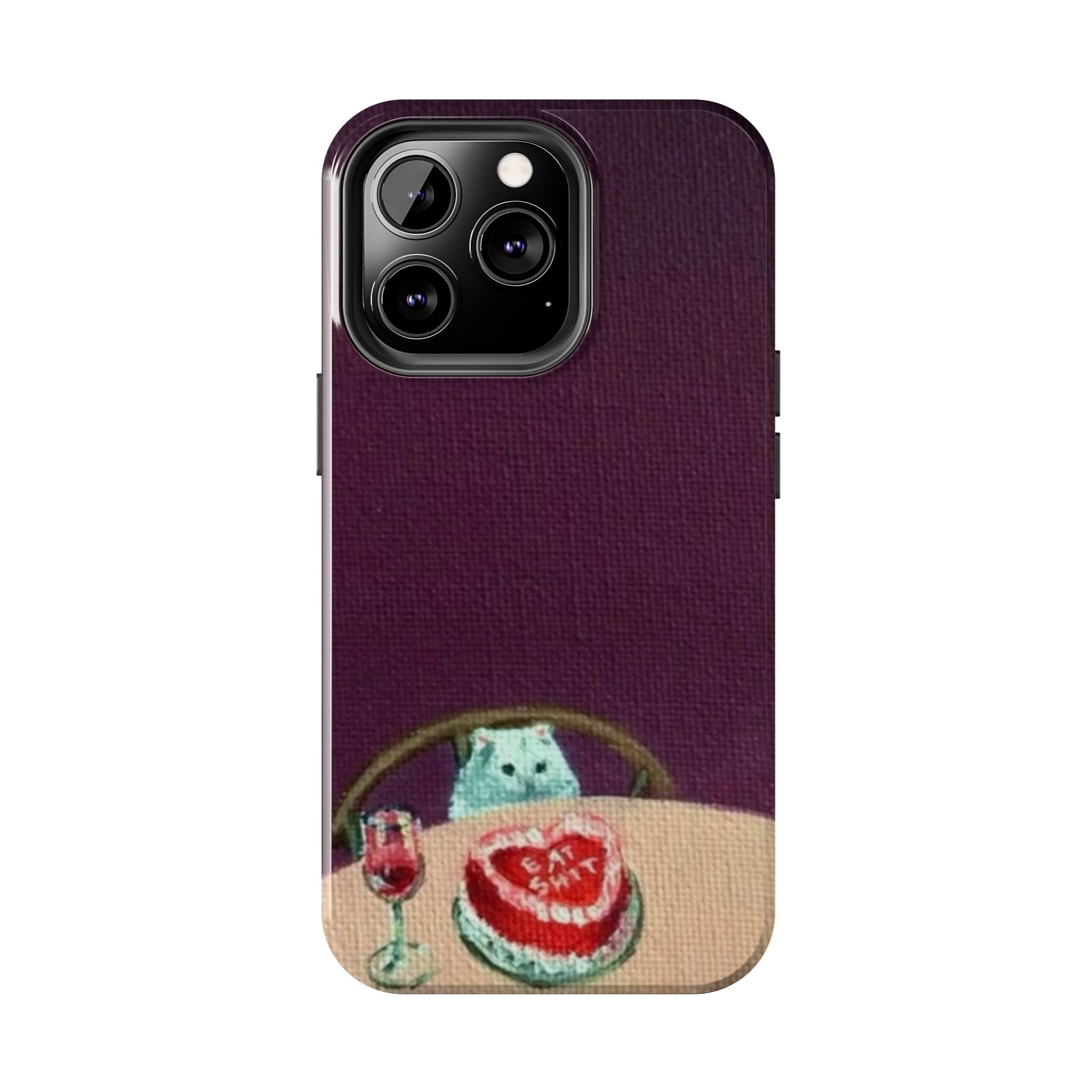 Cute Cat Phone Case, Funny Pet Animal Design, iPhone & Samsung Protective Cover, Birthday Cake Art, Unique Gift for Cat Lovers