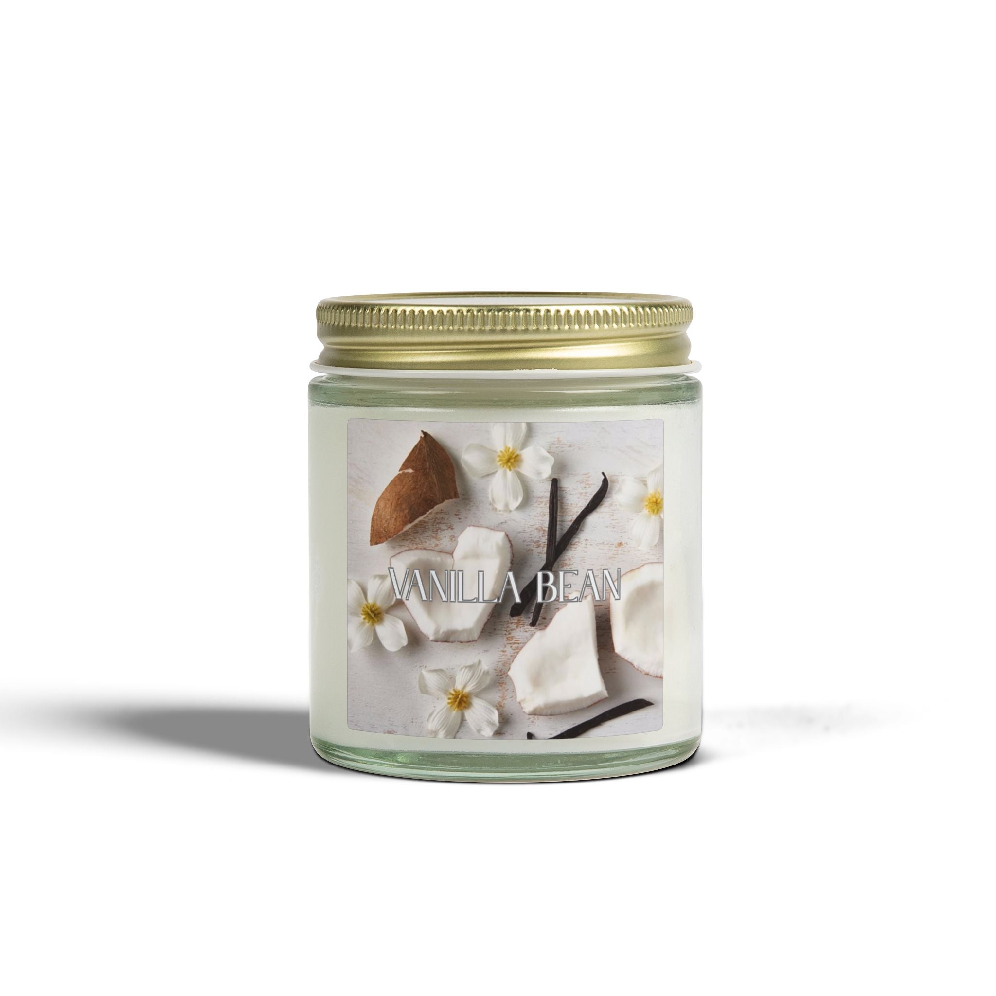 Vanilla Bean Scented Candle, Coconut Apricot Wax, Cozy Home Fragrance, Long Lasting Clean Burn, Aromatherapy Gift, 4oz & 9oz