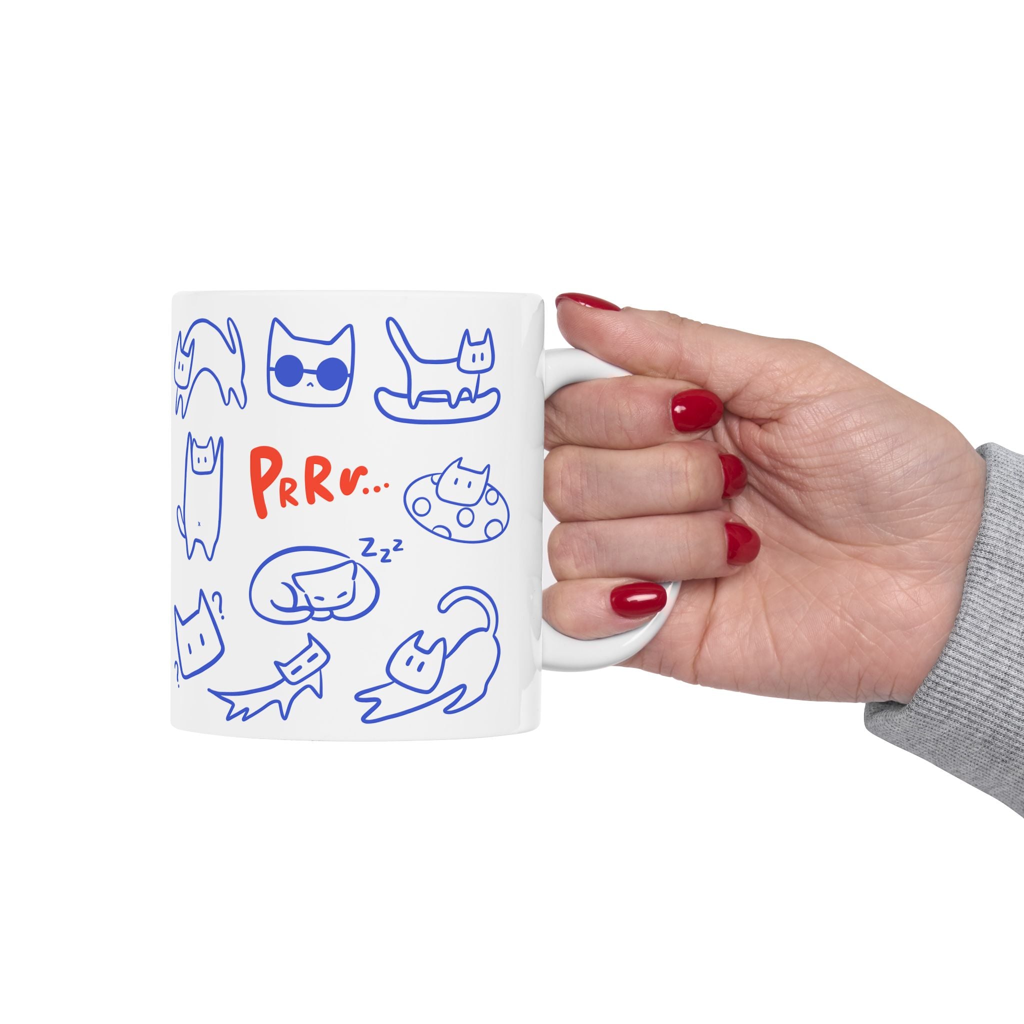 Cat Lover Ceramic Mug — Glossy Travel-Friendly Coffee & Tea Cup (11oz, 15oz)
