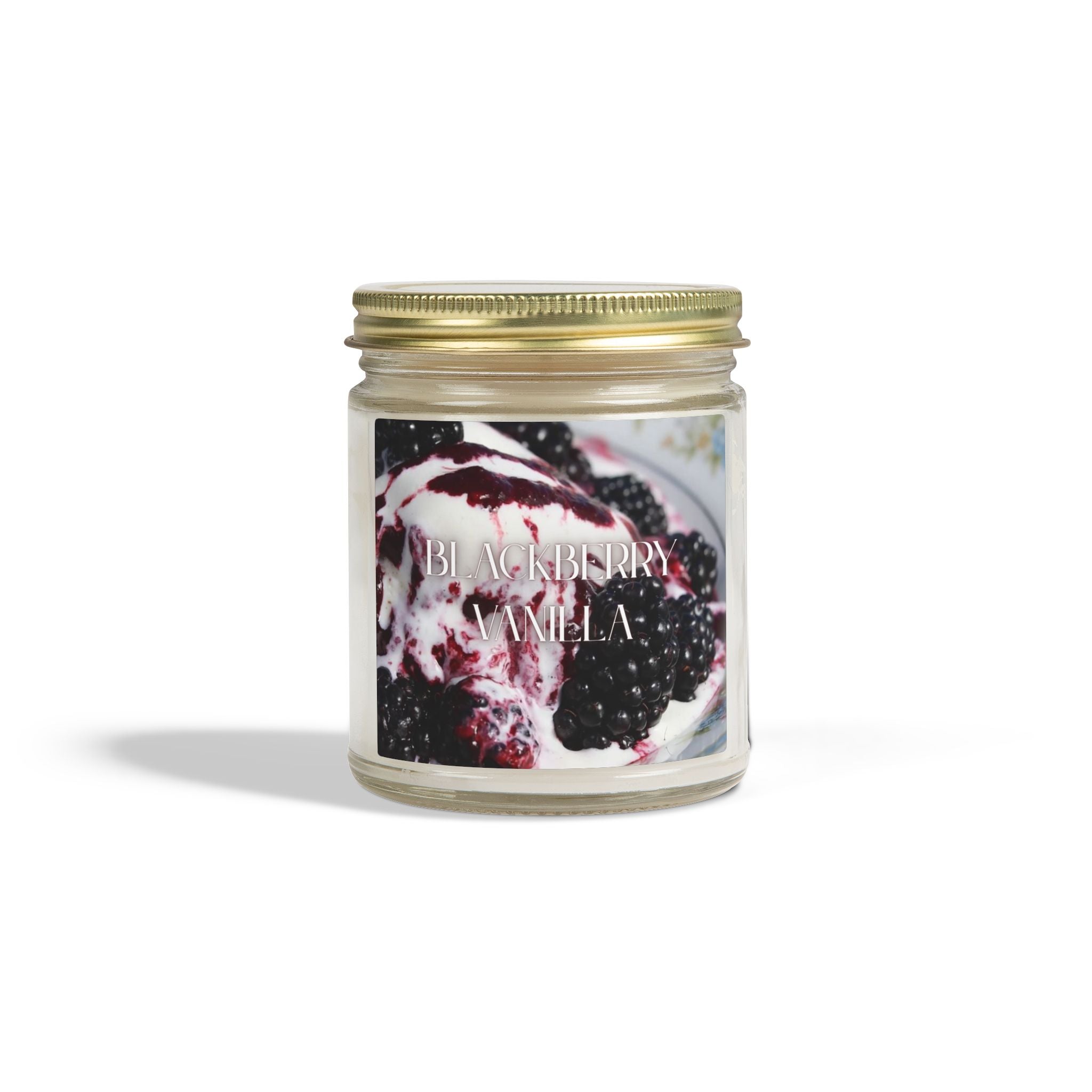 Blackberry Vanilla Scented Candle, Coconut Apricot Wax, Sweet Berry Scent, Fruity Warm Fragrance, Relaxing Home Decor, 4oz & 9oz