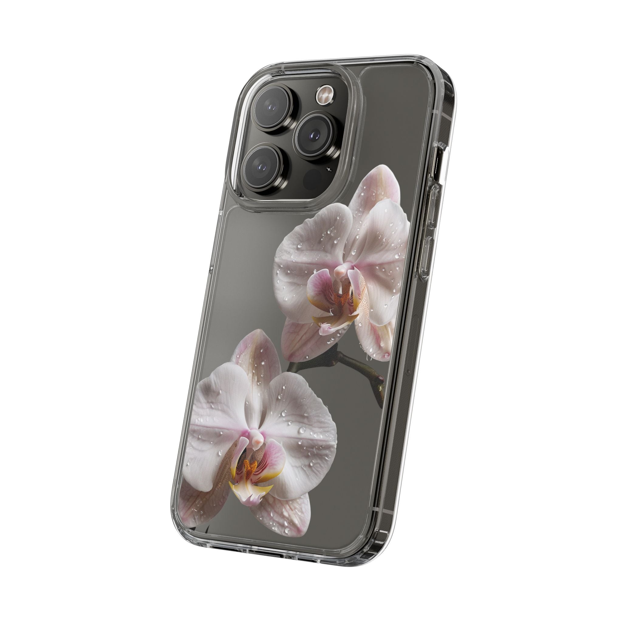 Clear Orchid Phone Case, Protective Case for iPhone, Samsung, Android