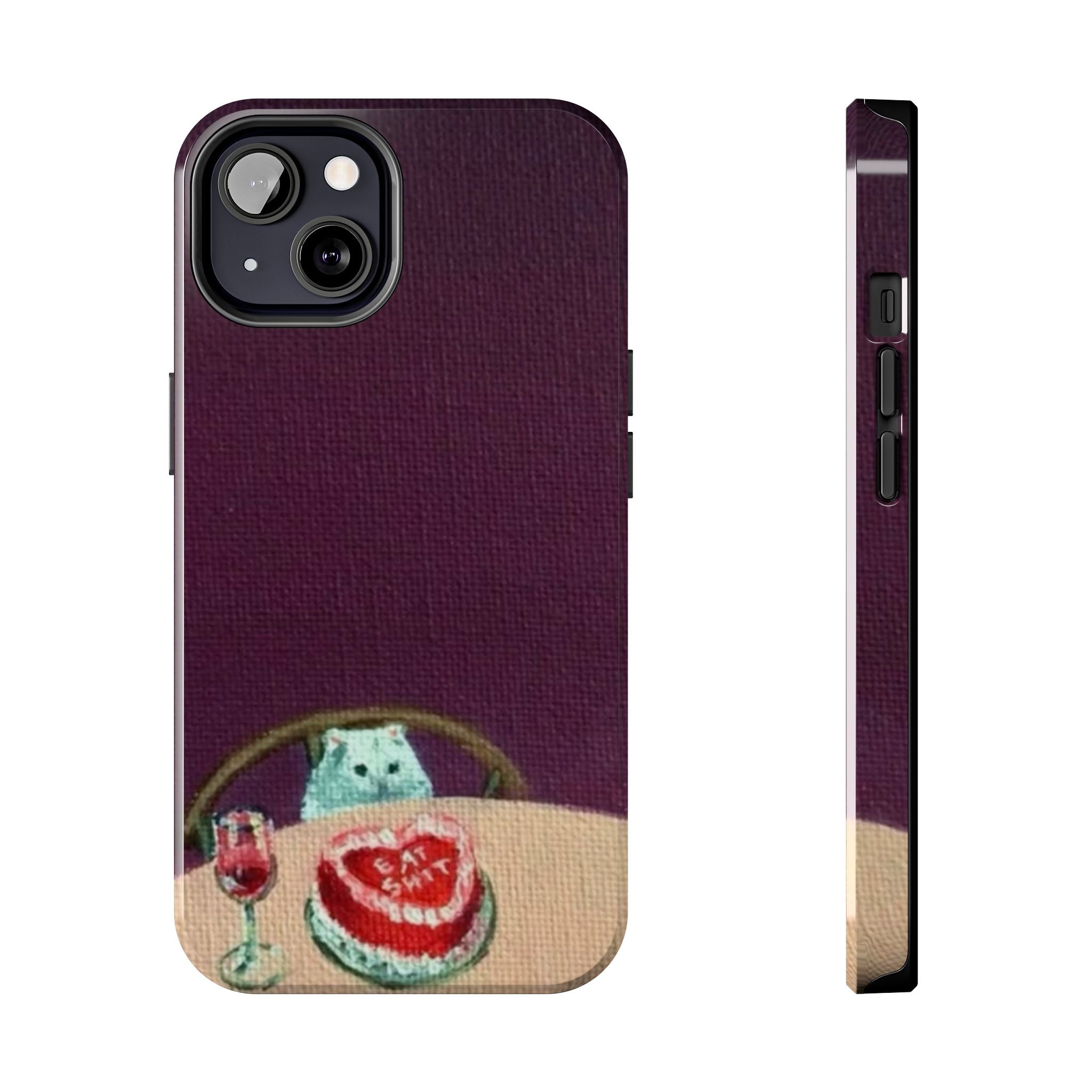 Cute Cat Phone Case, Funny Pet Animal Design, iPhone & Samsung Protective Cover, Birthday Cake Art, Unique Gift for Cat Lovers