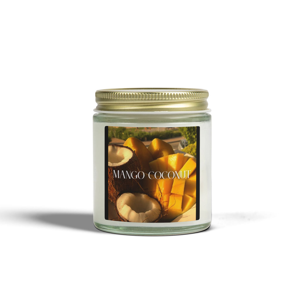 Mango Coconut Scented Candle, Coconut Apricot Wax, Tropical Home Aroma, Refreshing Scent, Summer Decor Gift, 4oz & 9oz