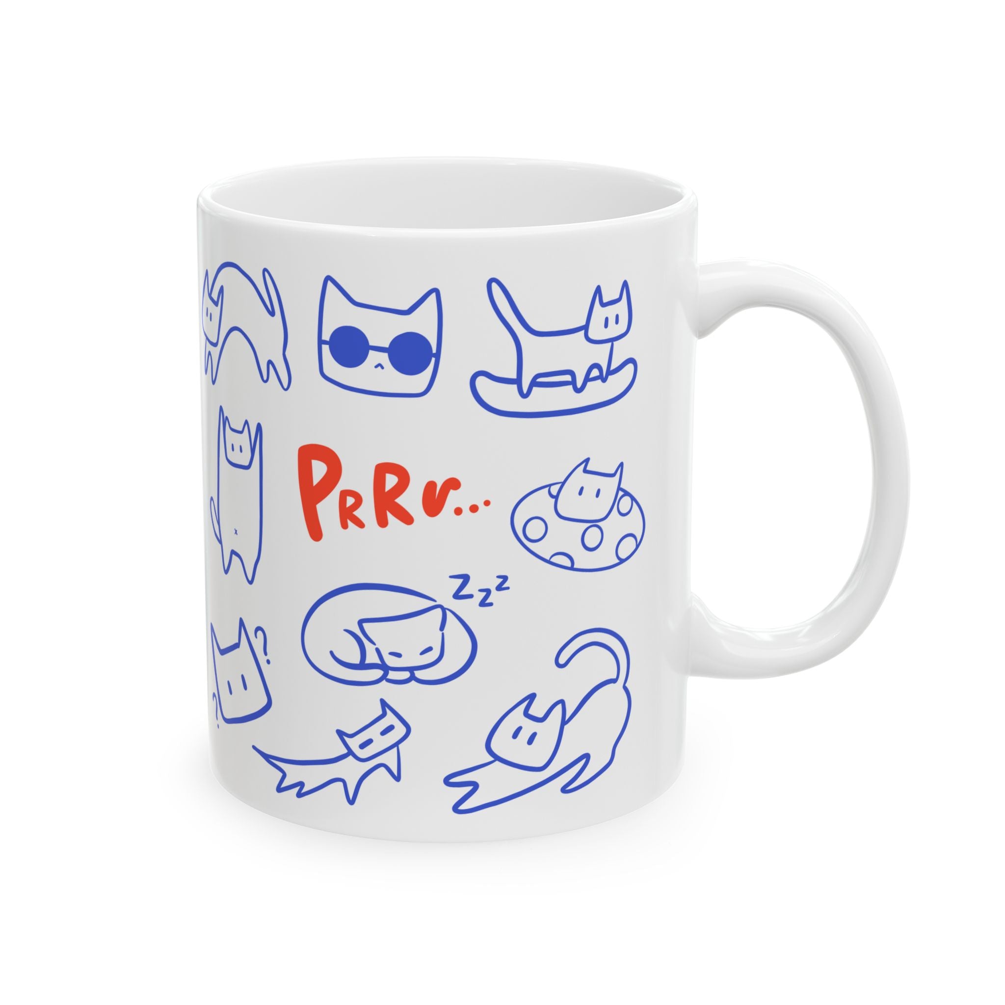 Cat Lover Ceramic Mug — Glossy Travel-Friendly Coffee & Tea Cup (11oz, 15oz)