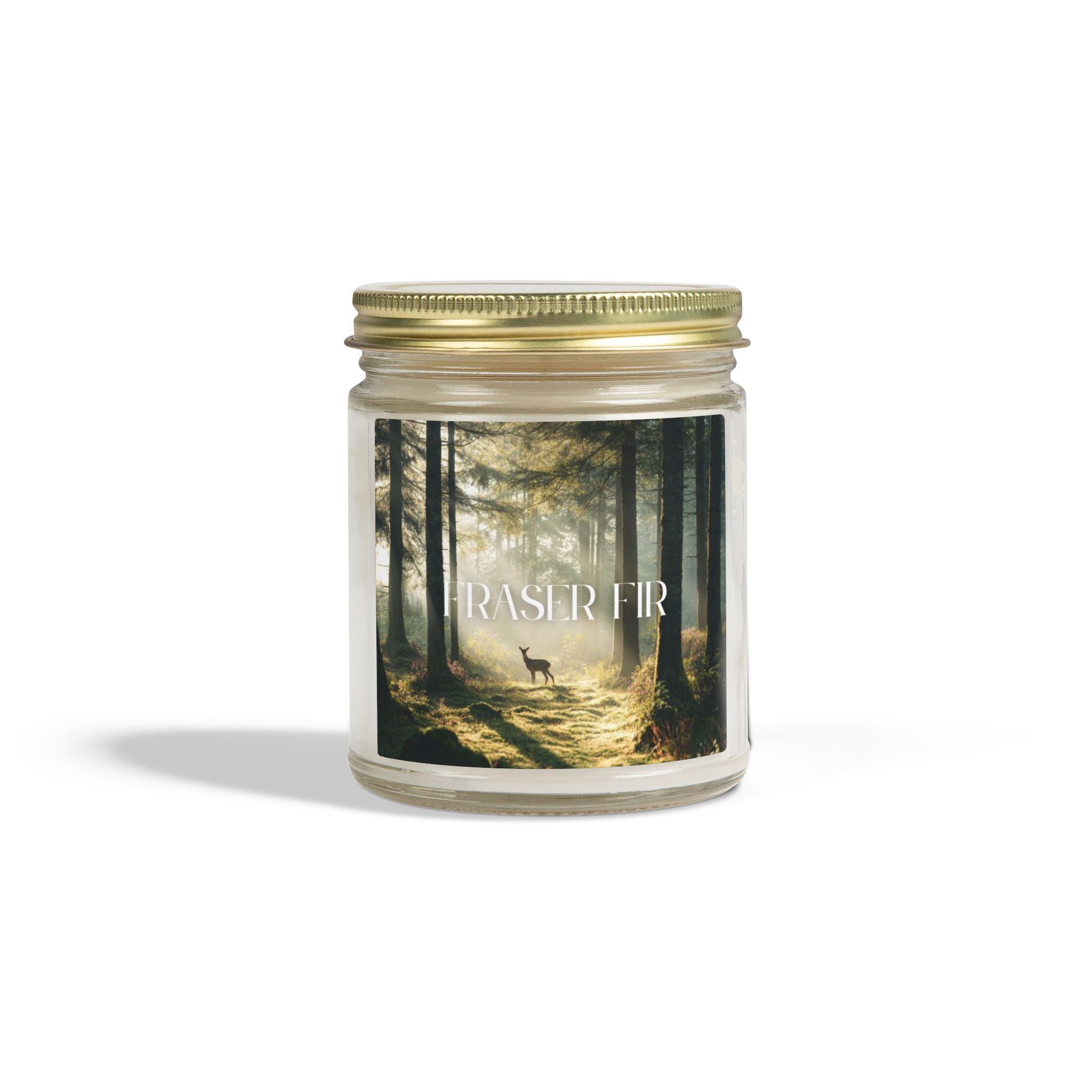 Pine Forest Scented Candle, Coconut Apricot Wax, Fresh Forest Scent, Winter Holiday Aroma, Woodsy Home Decor Gift, 4oz & 9oz