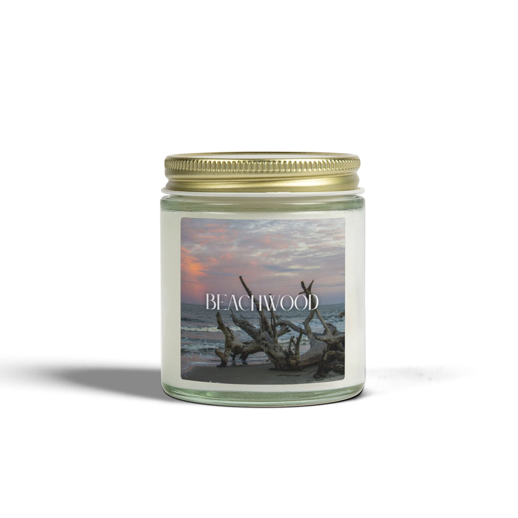 Beachwood Scented Candle, Coconut Apricot Wax, Coastal Home Fragrance, Ocean Scented Aroma, Calming Decor Gift, 4oz & 9oz