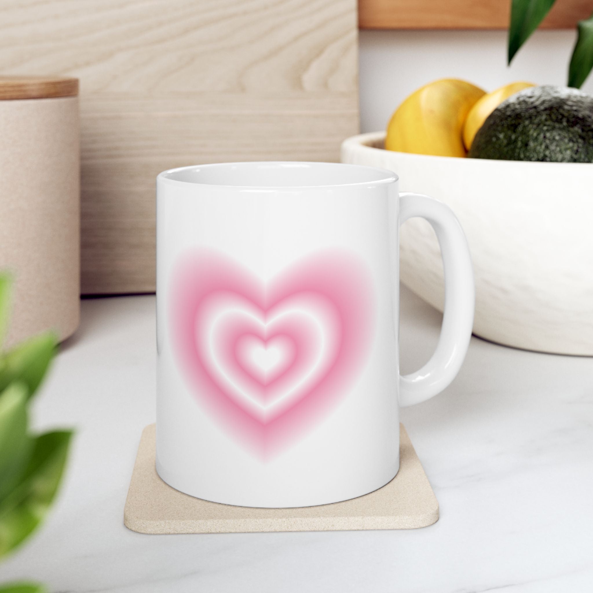 Heart Ceramic Mug, Gift Tea Cup Gift