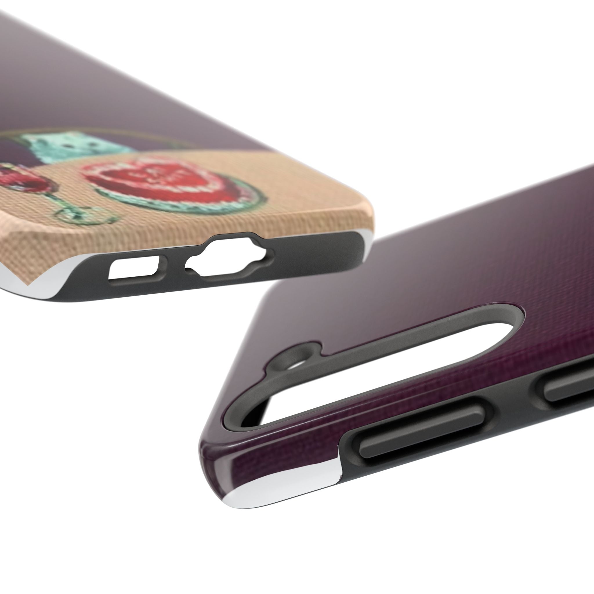 Cute Cat Phone Case, Funny Pet Animal Design, iPhone & Samsung Protective Cover, Birthday Cake Art, Unique Gift for Cat Lovers