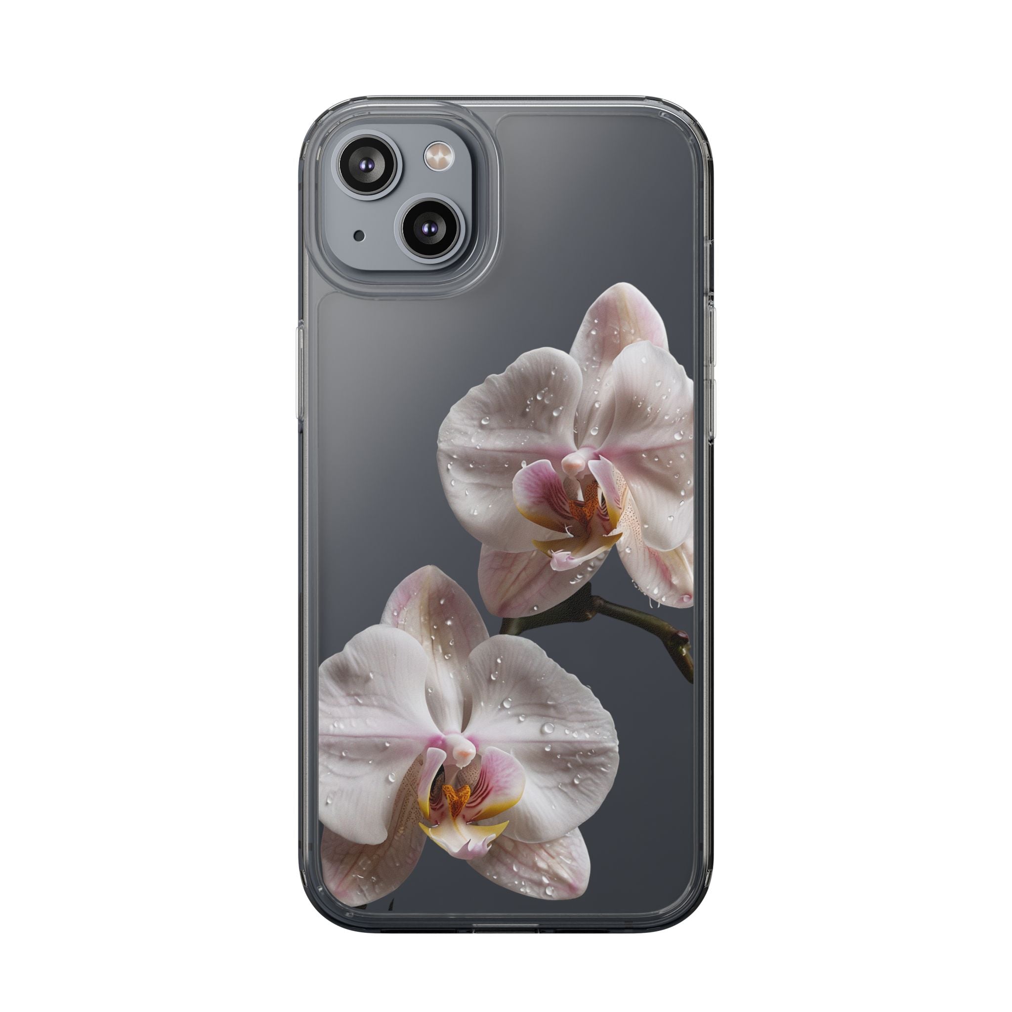 Clear Orchid Phone Case, Protective Case for iPhone, Samsung, Android