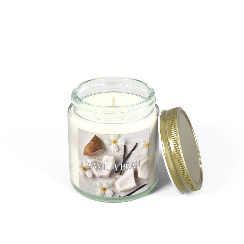 Vanilla Bean Scented Candle, Coconut Apricot Wax, Cozy Home Fragrance, Long Lasting Clean Burn, Aromatherapy Gift, 4oz & 9oz