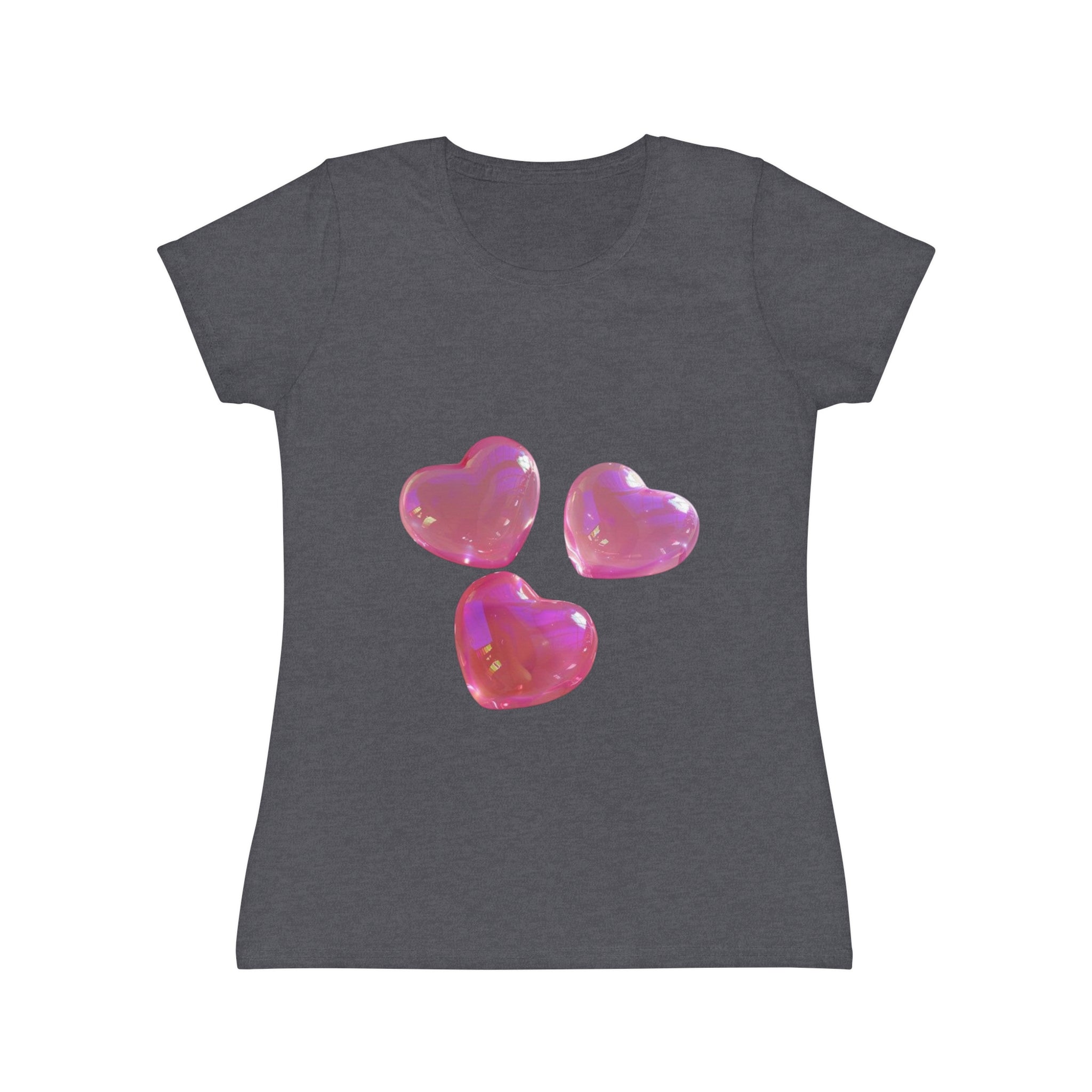 Jelly Pink Hearts T-Shirt, Cute Love Graphic Tee, Aesthetic Heart Design, Soft Cotton Apparel, Unique Gift for Women Girls