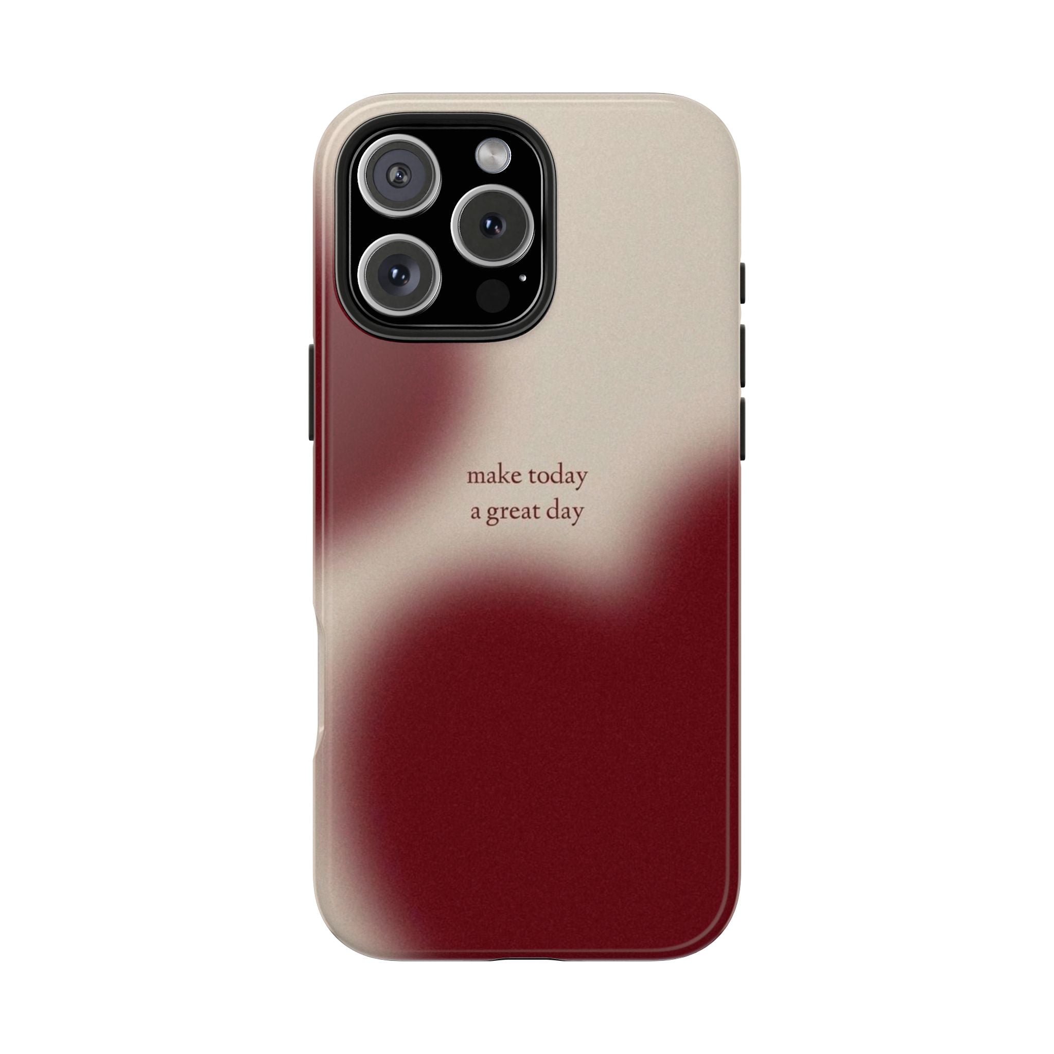 Red and Beige Phone Case Slim and Protective Phone Case