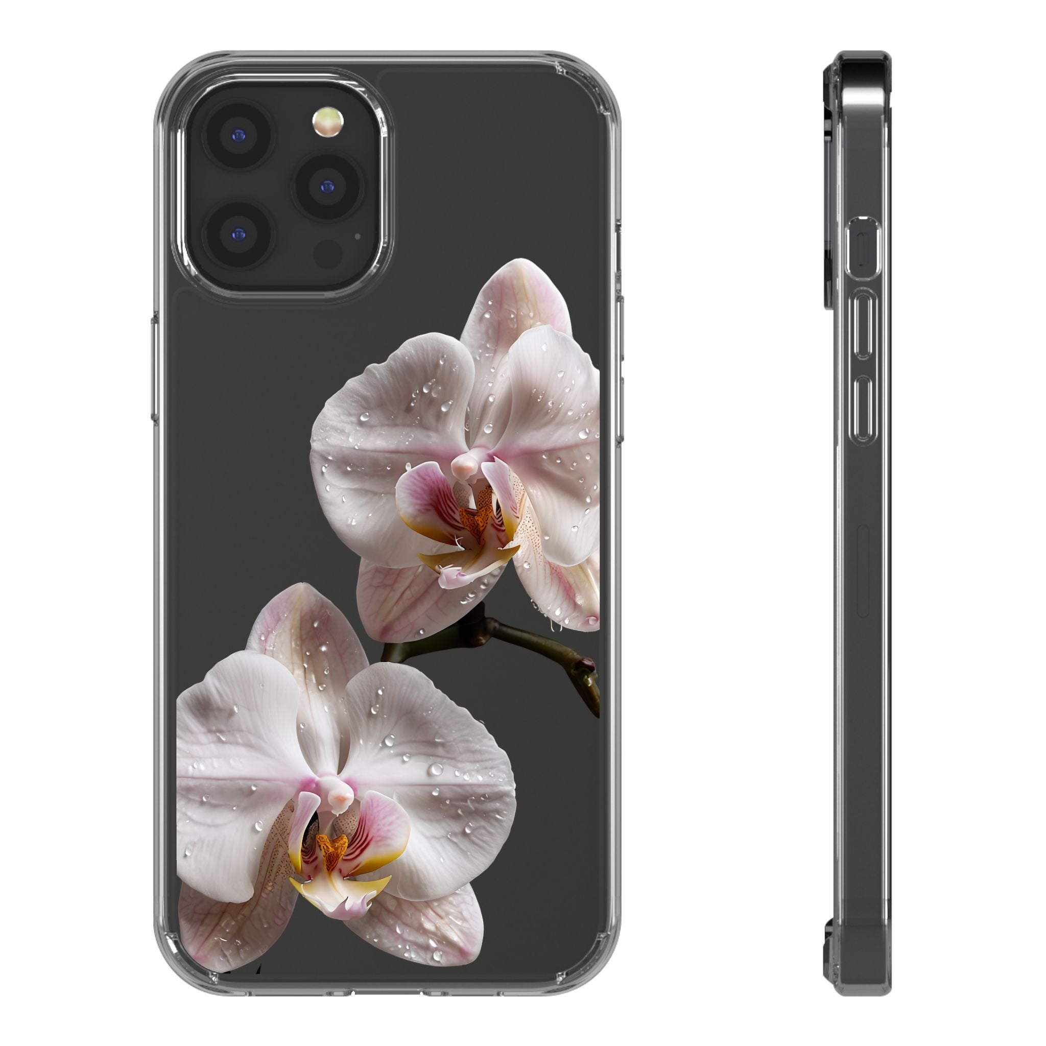 Clear Orchid Phone Case, Protective Case for iPhone, Samsung, Android
