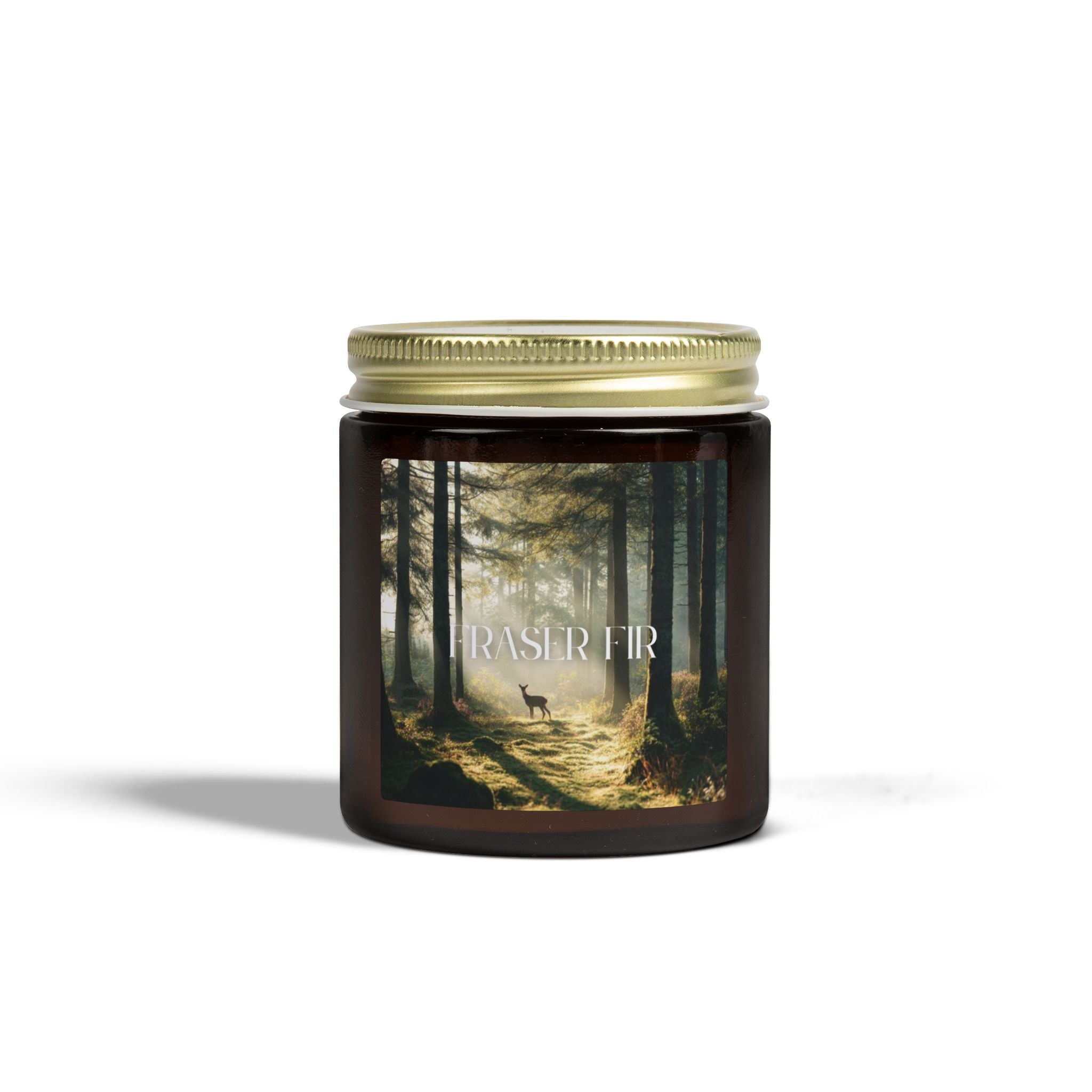 Pine Forest Scented Candle, Coconut Apricot Wax, Fresh Forest Scent, Winter Holiday Aroma, Woodsy Home Decor Gift, 4oz & 9oz