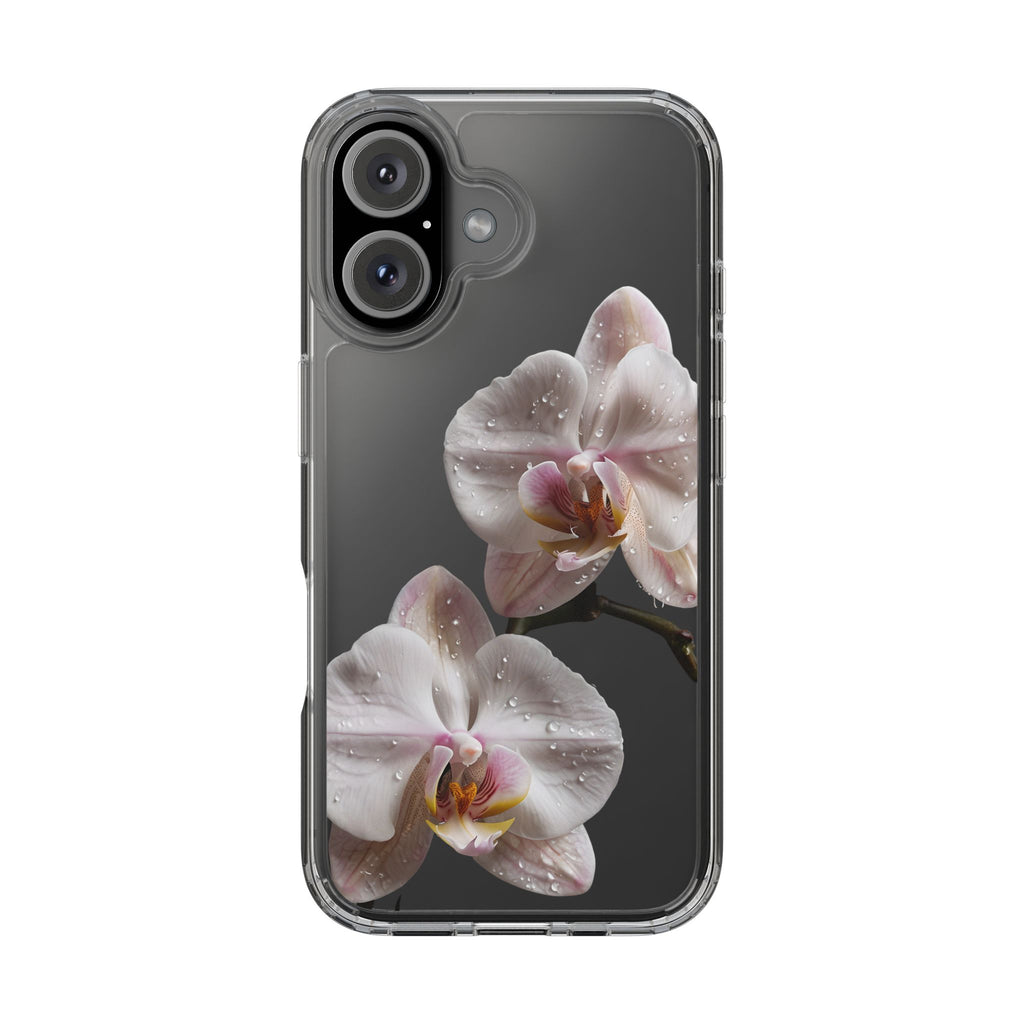 Clear Orchid Phone Case, Protective Case for iPhone, Samsung, Android