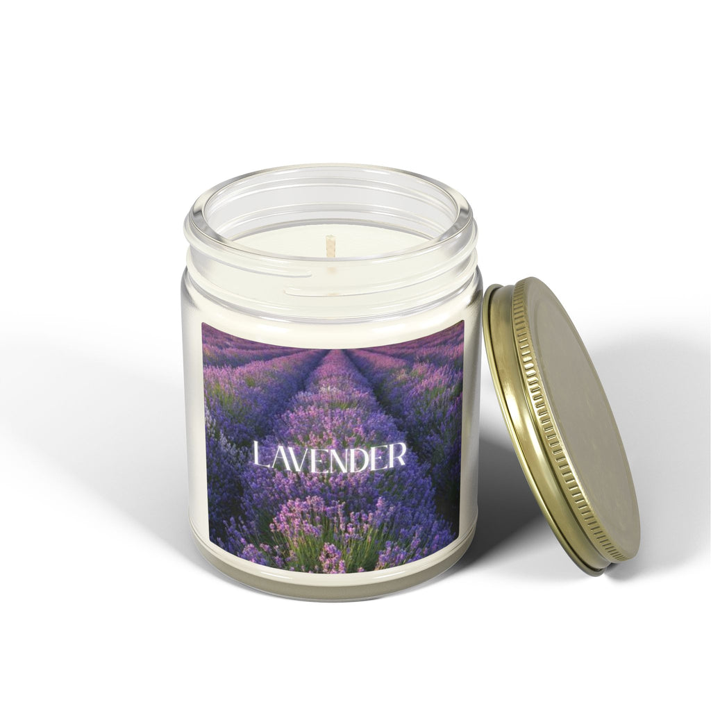 Lavender Scented Candle, Coconut Apricot Wax, Relaxing Home Fragrance, Calming Stress Relief Aroma, Bedroom Decor Gift, 4oz & 9oz