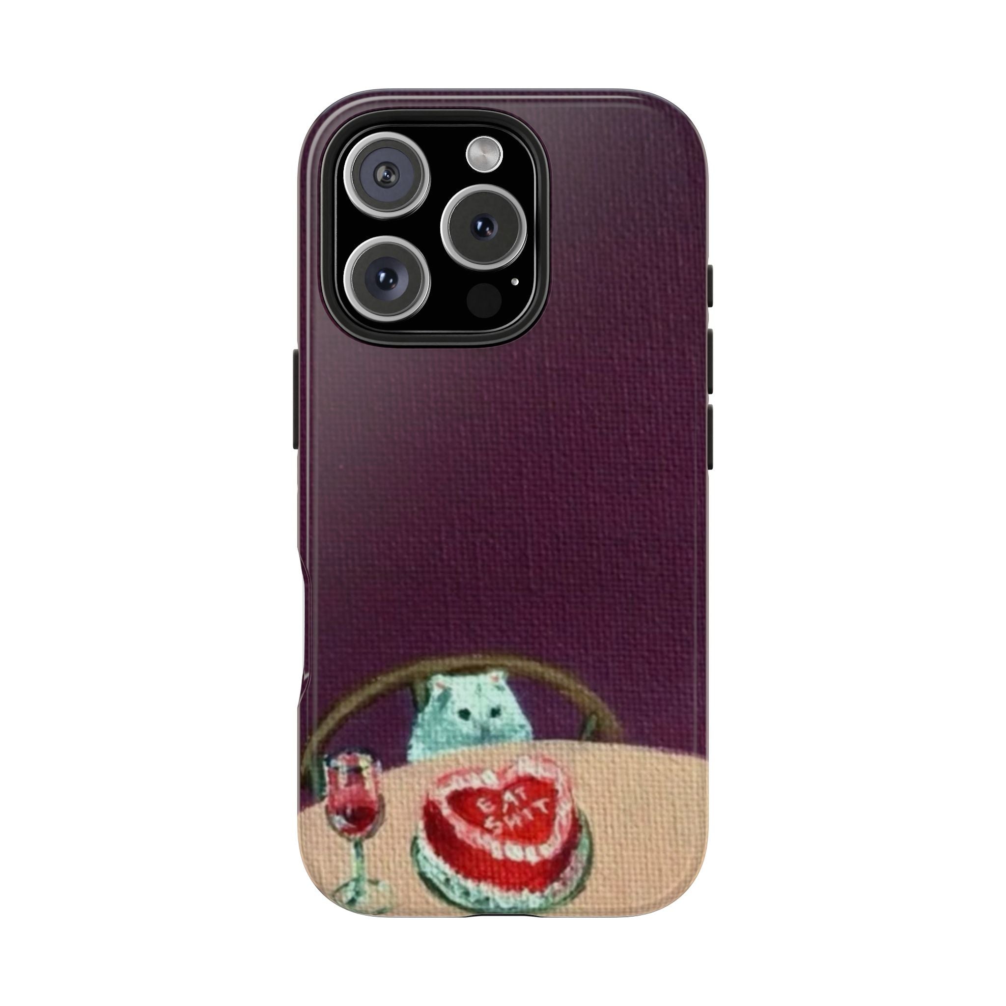 Cute Cat Phone Case, Funny Pet Animal Design, iPhone & Samsung Protective Cover, Birthday Cake Art, Unique Gift for Cat Lovers