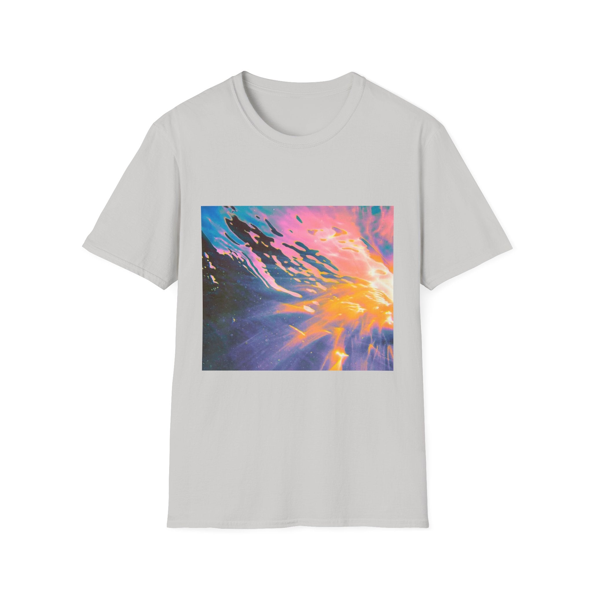 Abstract Water Art T-Shirt – Colorful Graphic Tee, Cosmic Design