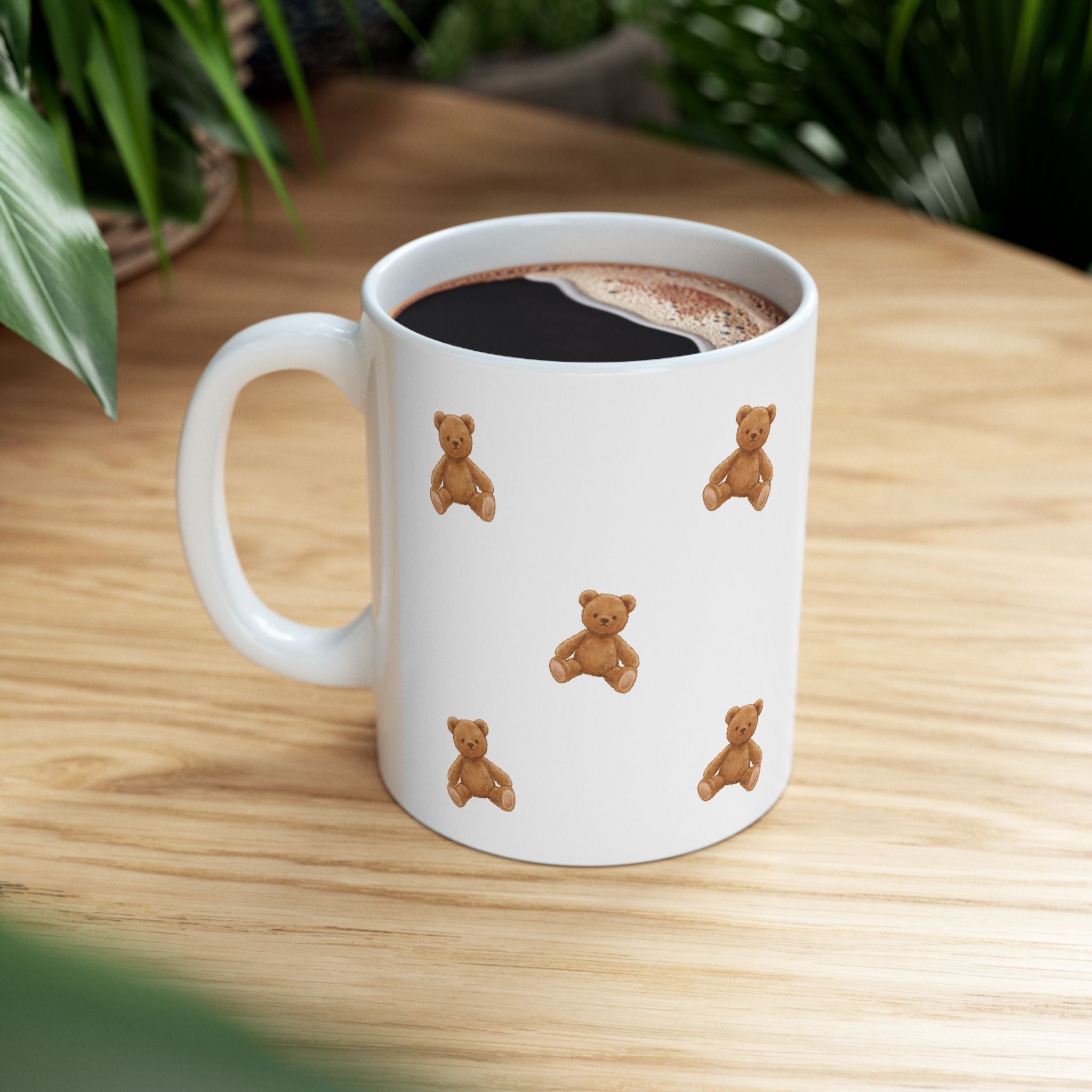 Cute Teddy Bears Ceramic Mug — Cozy 11oz & 15oz Gift for Birthdays & Christmas