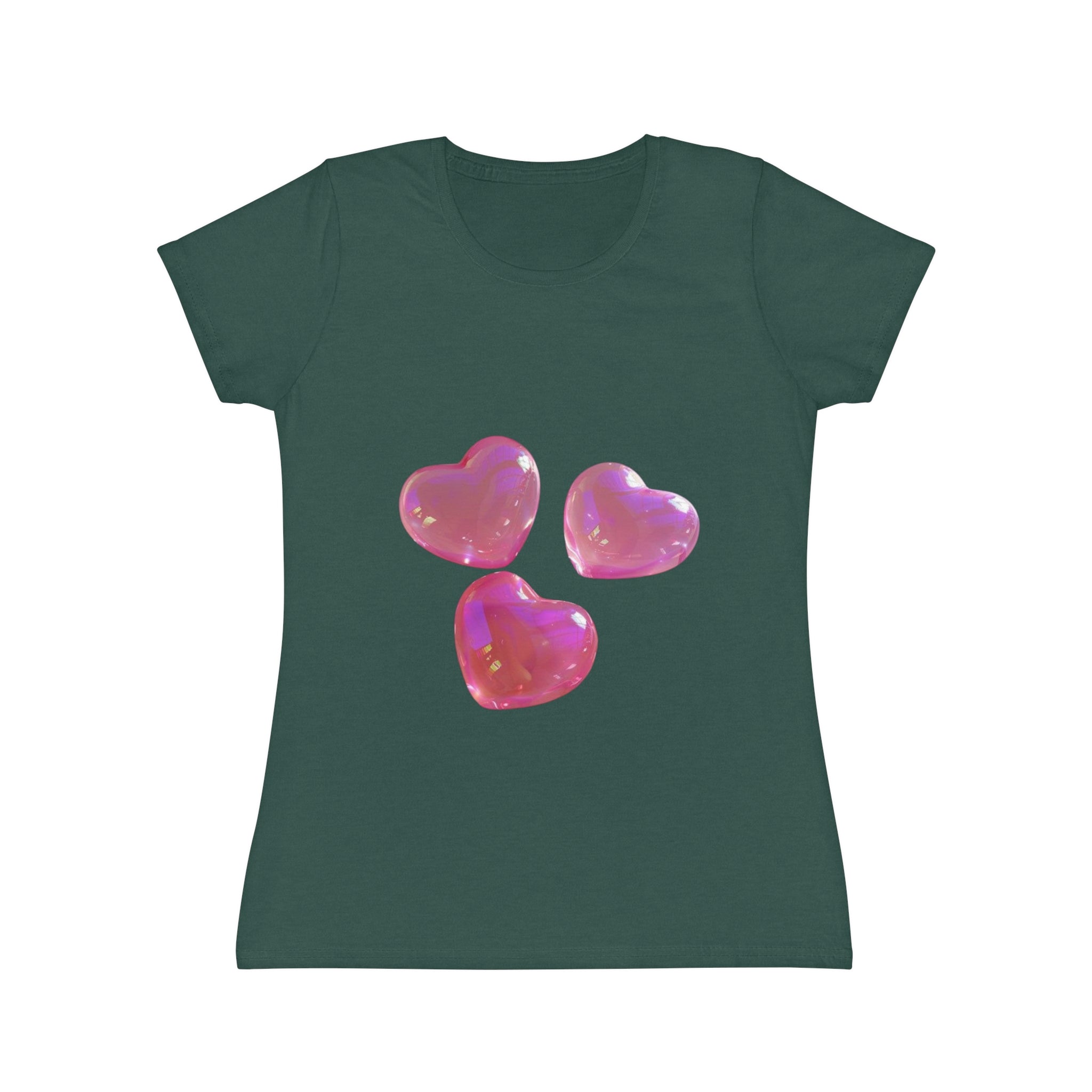 Jelly Pink Hearts T-Shirt, Cute Love Graphic Tee, Aesthetic Heart Design, Soft Cotton Apparel, Unique Gift for Women Girls