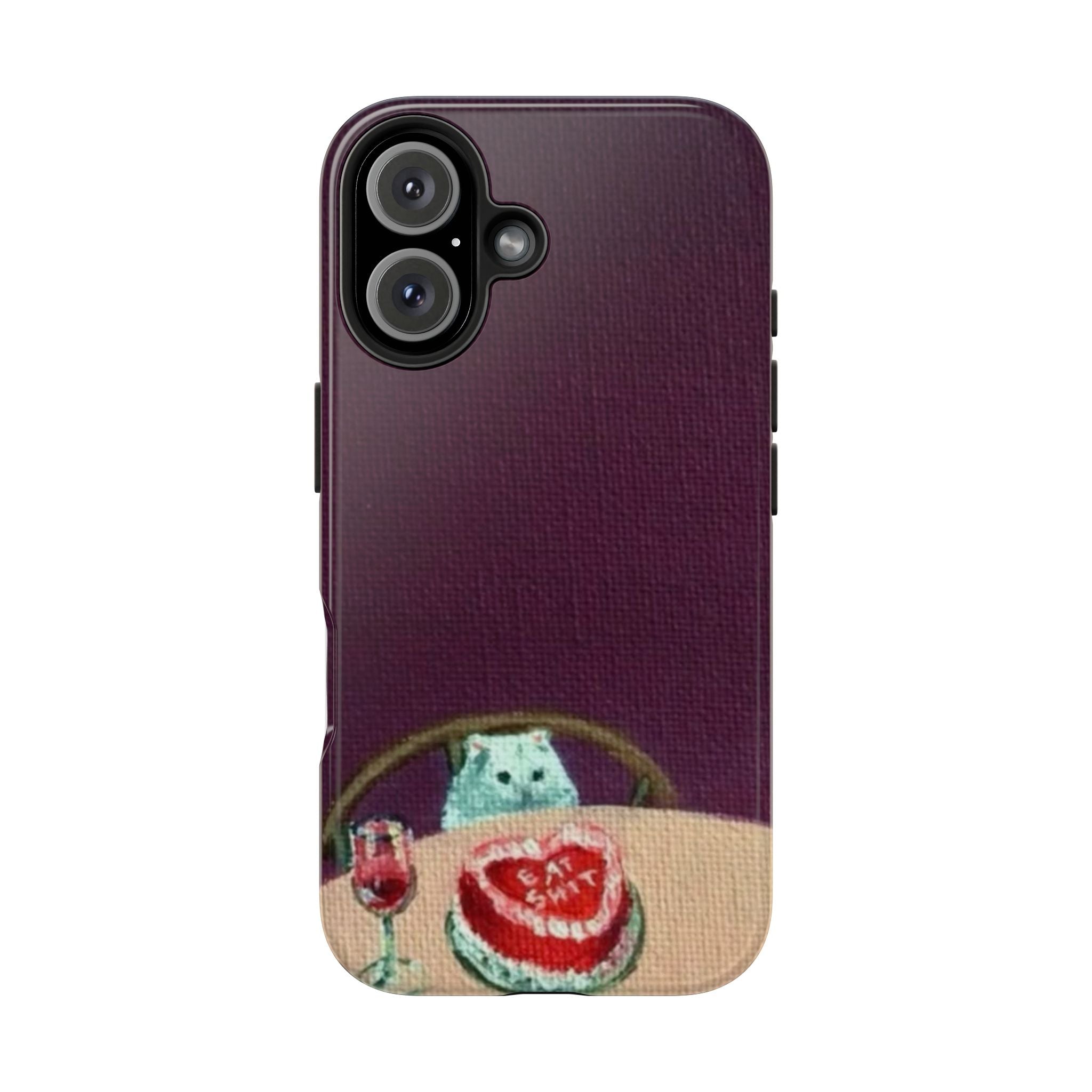 Cute Cat Phone Case, Funny Pet Animal Design, iPhone & Samsung Protective Cover, Birthday Cake Art, Unique Gift for Cat Lovers