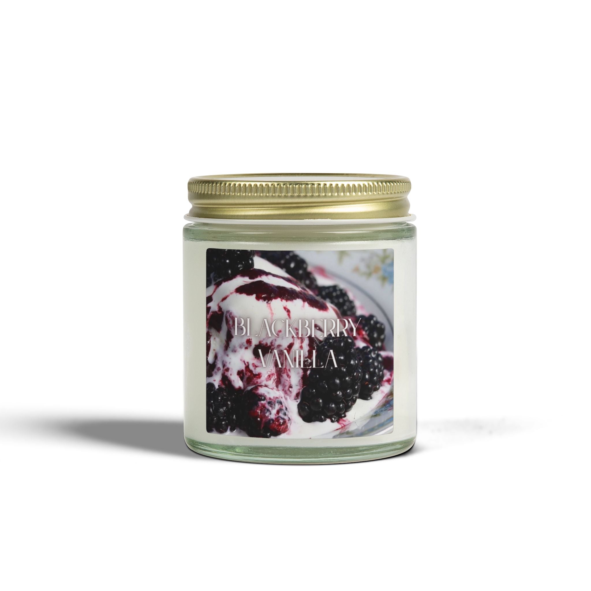 Blackberry Vanilla Scented Candle, Coconut Apricot Wax, Sweet Berry Scent, Fruity Warm Fragrance, Relaxing Home Decor, 4oz & 9oz