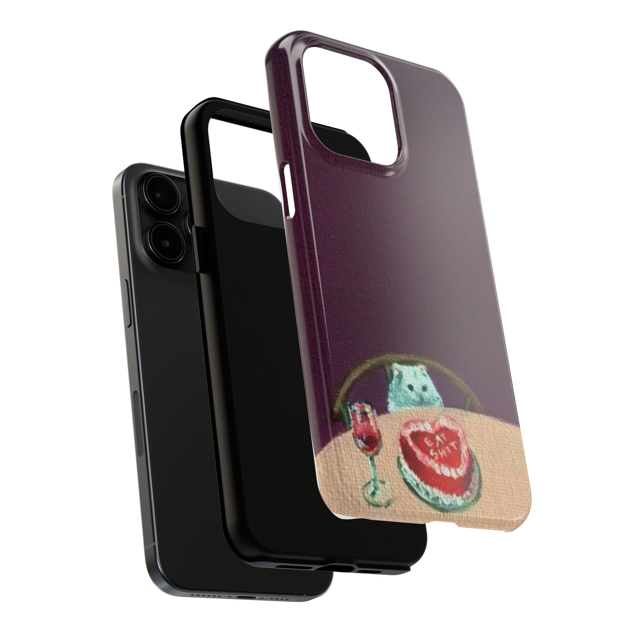 Cute Cat Phone Case, Funny Pet Animal Design, iPhone & Samsung Protective Cover, Birthday Cake Art, Unique Gift for Cat Lovers