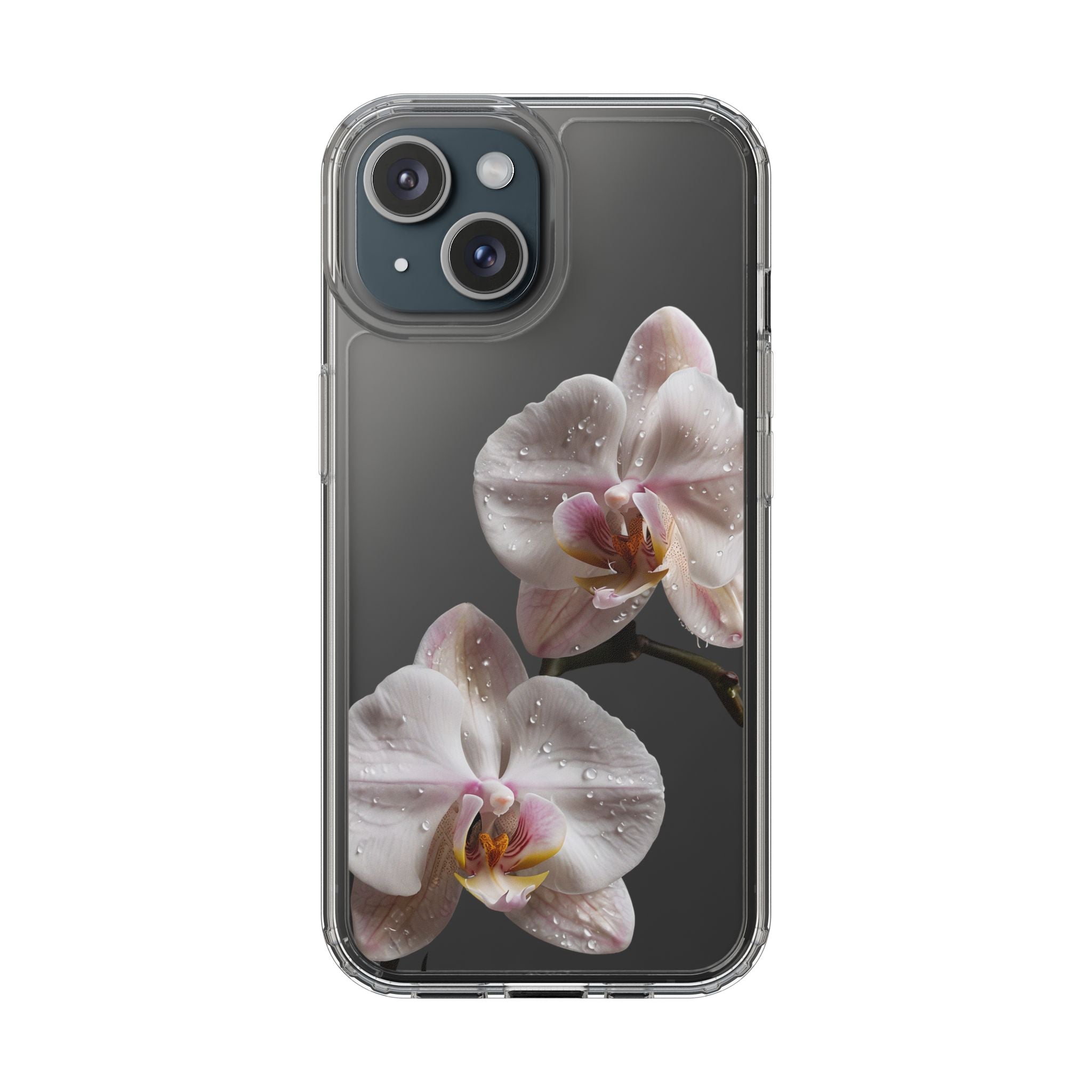 Clear Orchid Phone Case, Protective Case for iPhone, Samsung, Android