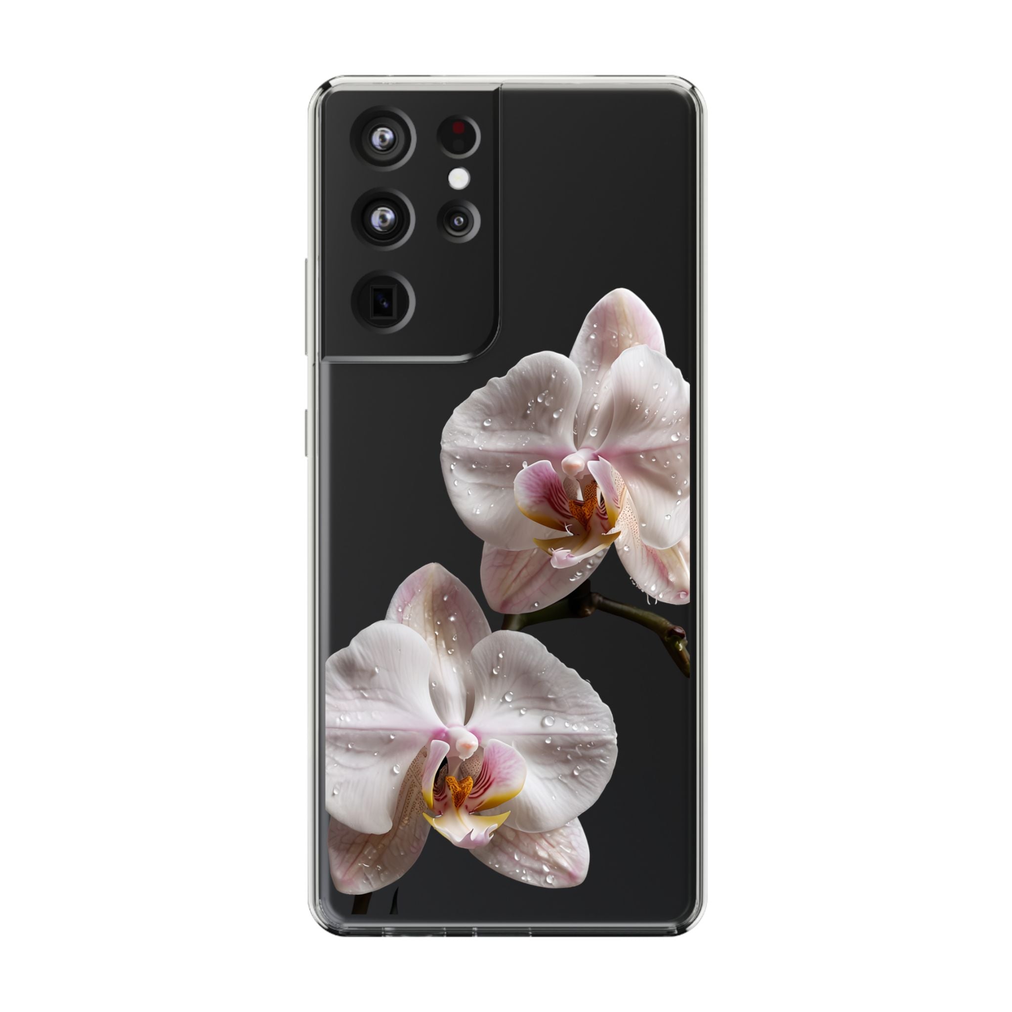 Clear Orchid Phone Case, Protective Case for iPhone, Samsung, Android