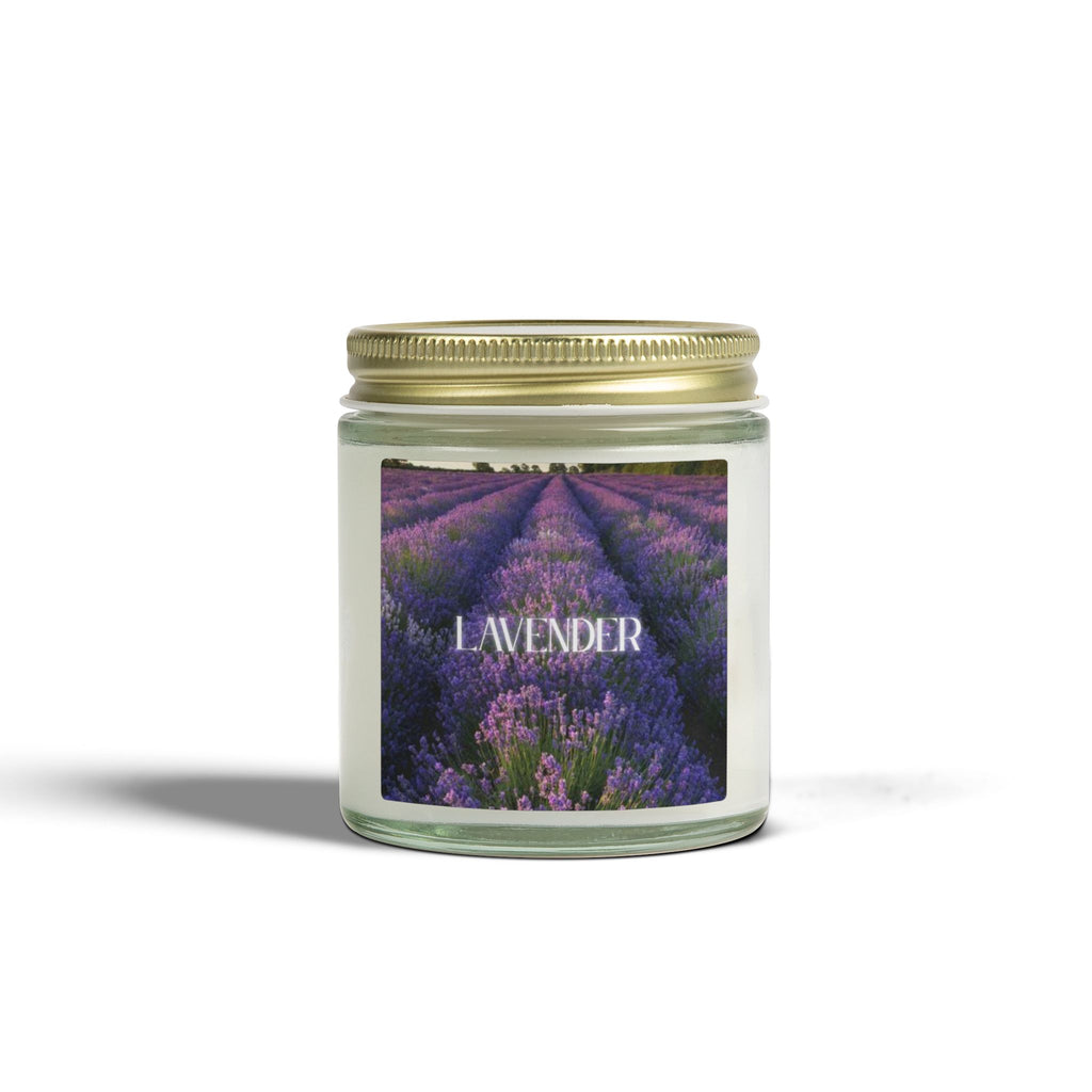 Lavender Scented Candle, Coconut Apricot Wax, Relaxing Home Fragrance, Calming Stress Relief Aroma, Bedroom Decor Gift, 4oz & 9oz