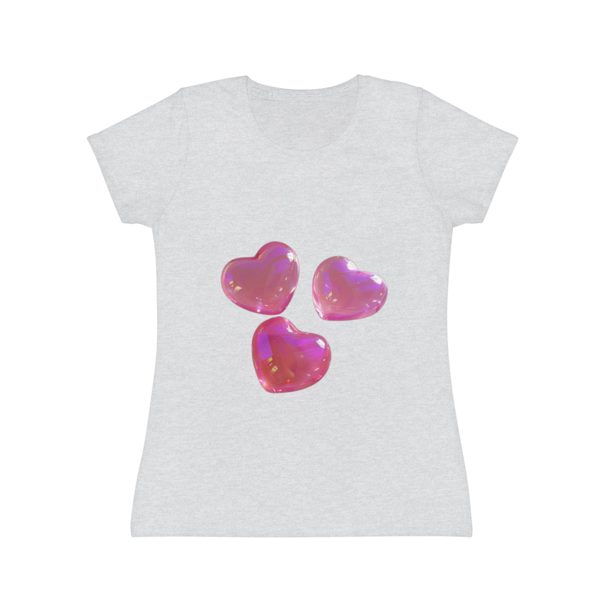 Jelly Pink Hearts T-Shirt, Cute Love Graphic Tee, Aesthetic Heart Design, Soft Cotton Apparel, Unique Gift for Women Girls